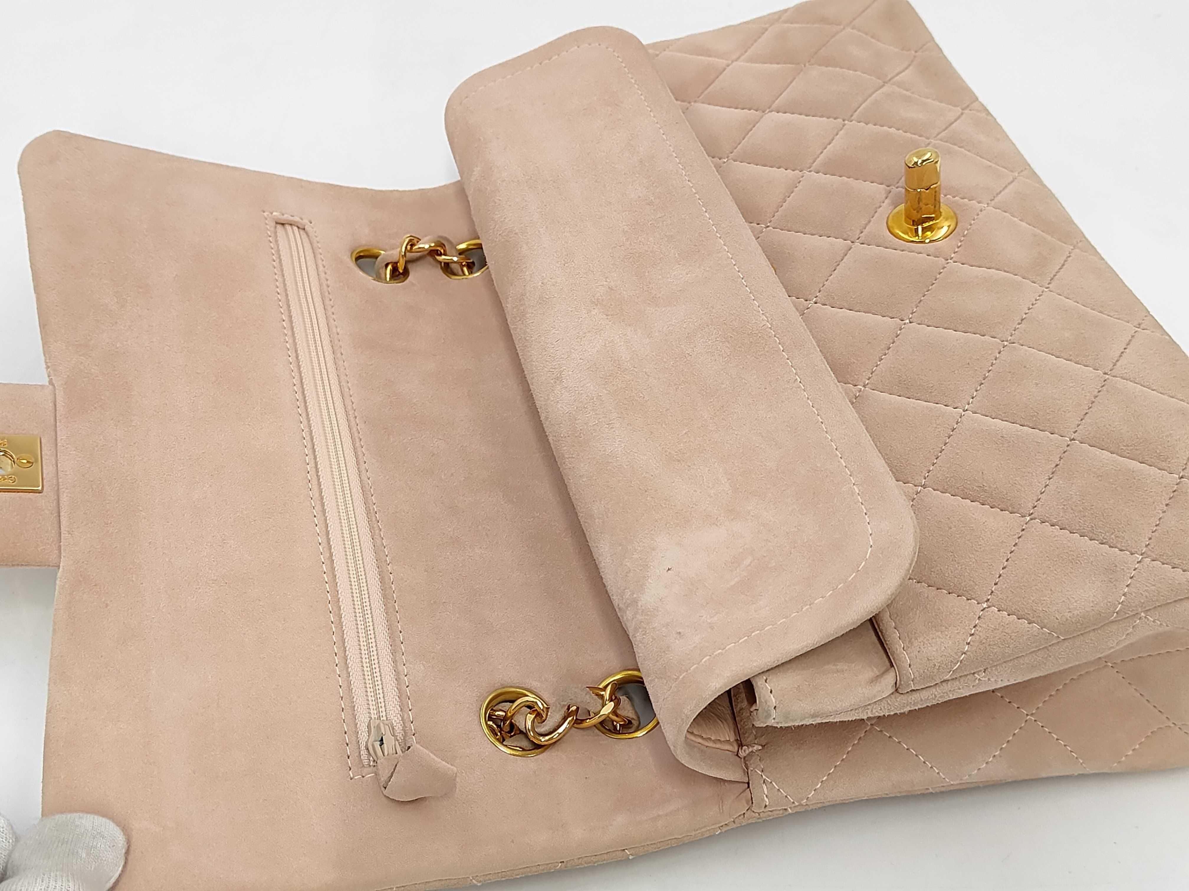 Matelassé 25 Suede Double Flap Double Chain Shoulder Bag (with seal, serial number 2) — view 6