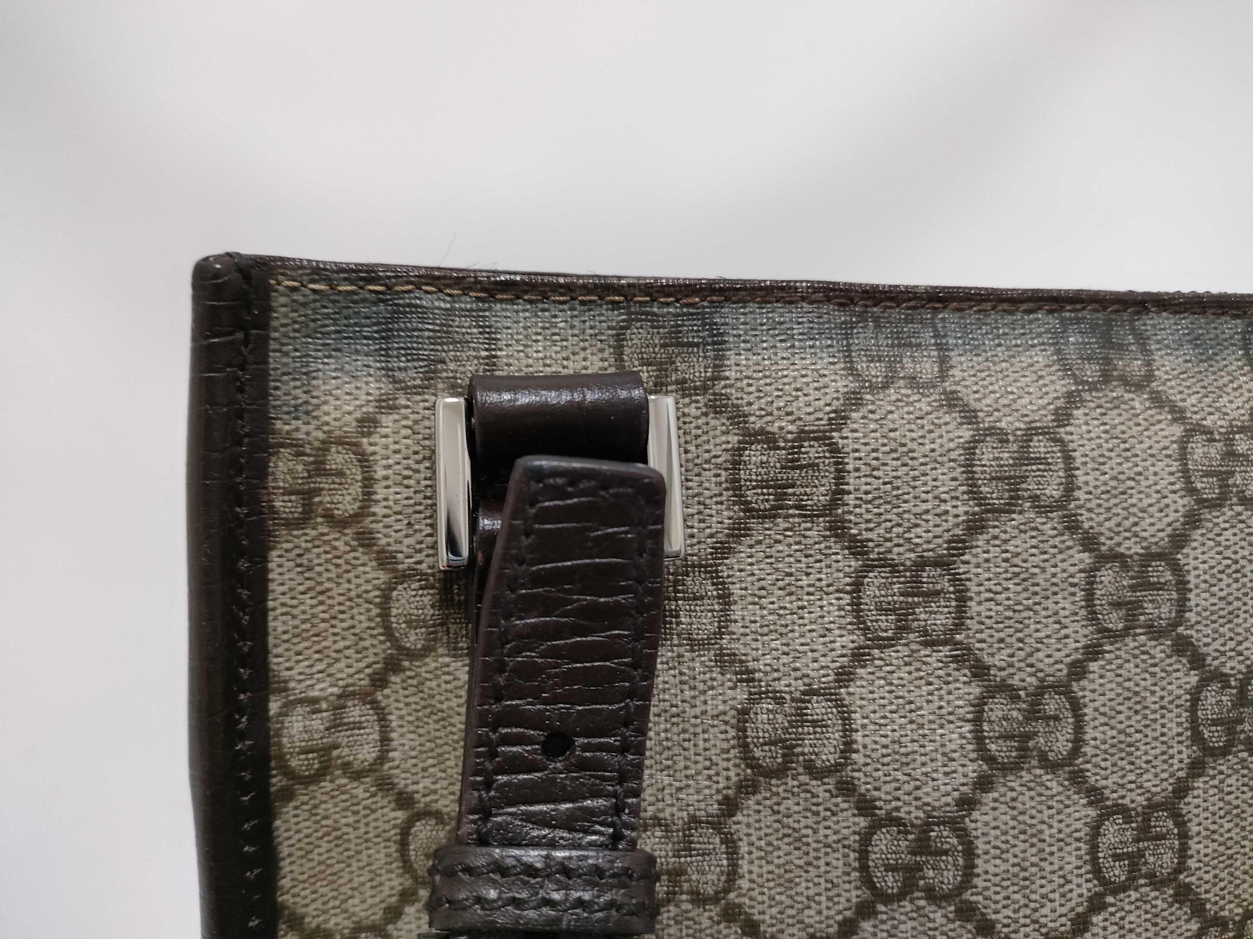 GG Supreme Shoulder Bag, 92560, PVC Leather, Brown. — view 11