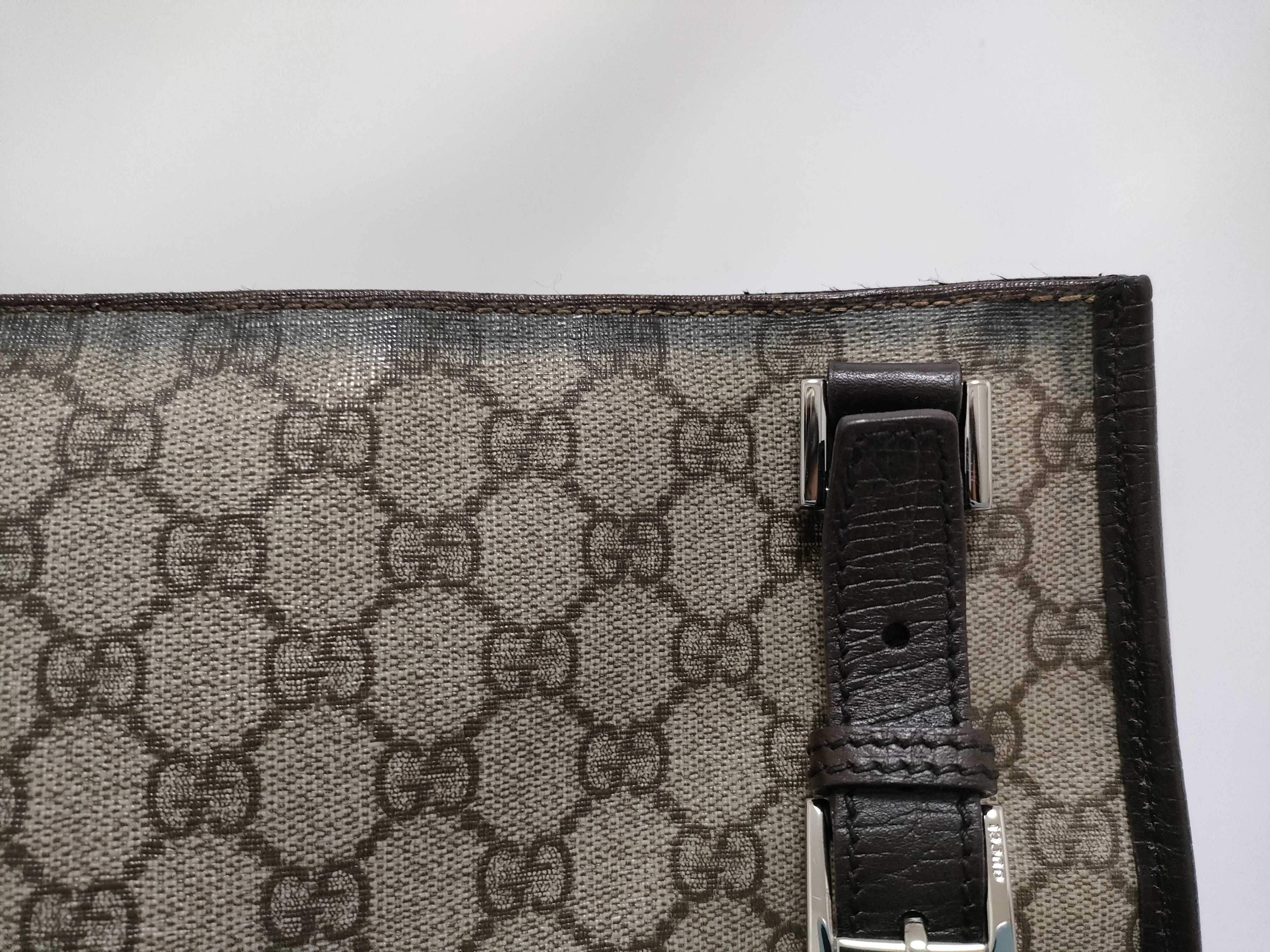 GG Supreme Shoulder Bag, 92560, PVC Leather, Brown. — view 12
