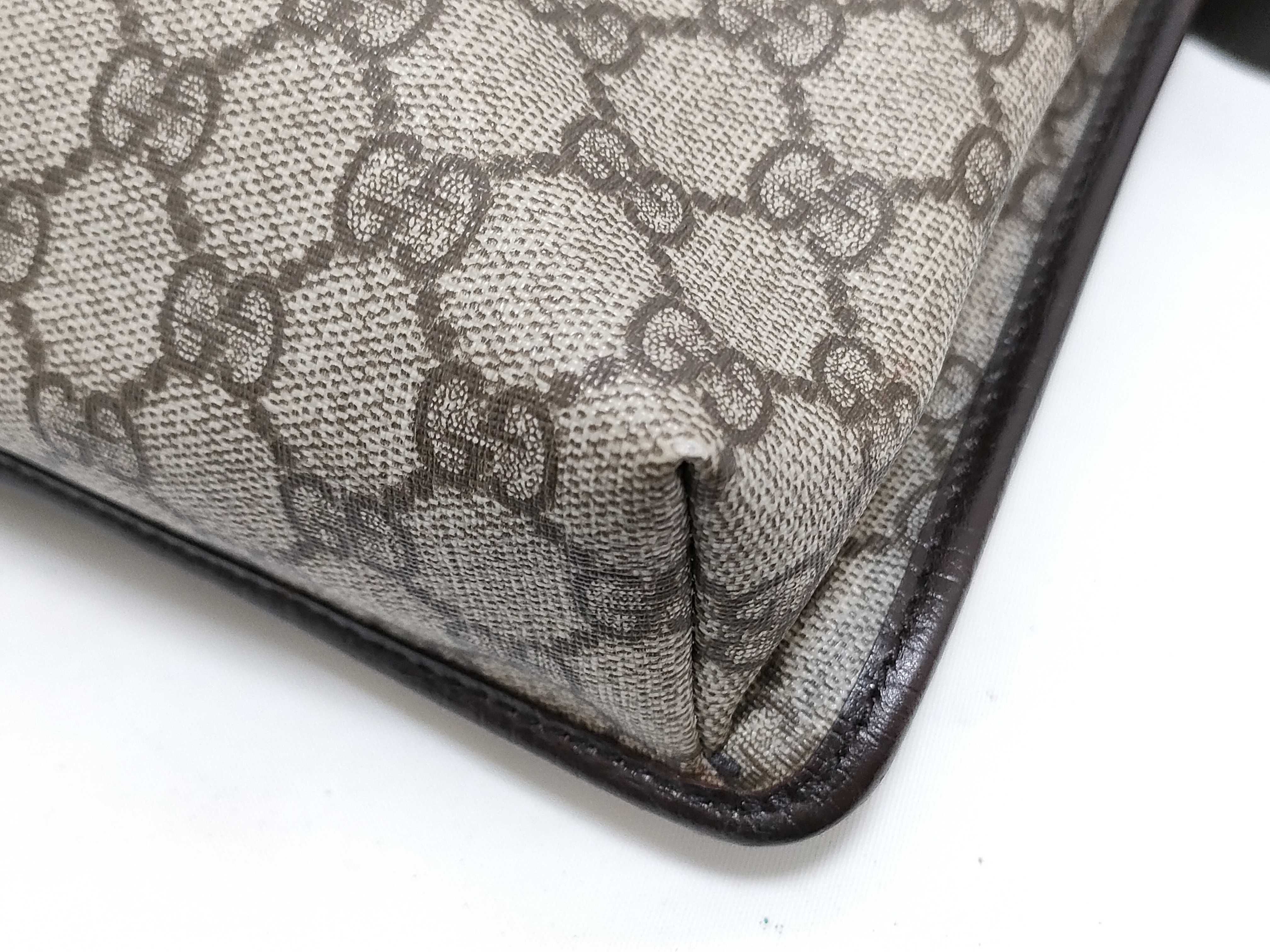 GG Supreme Shoulder Bag, 92560, PVC Leather, Brown. — view 6