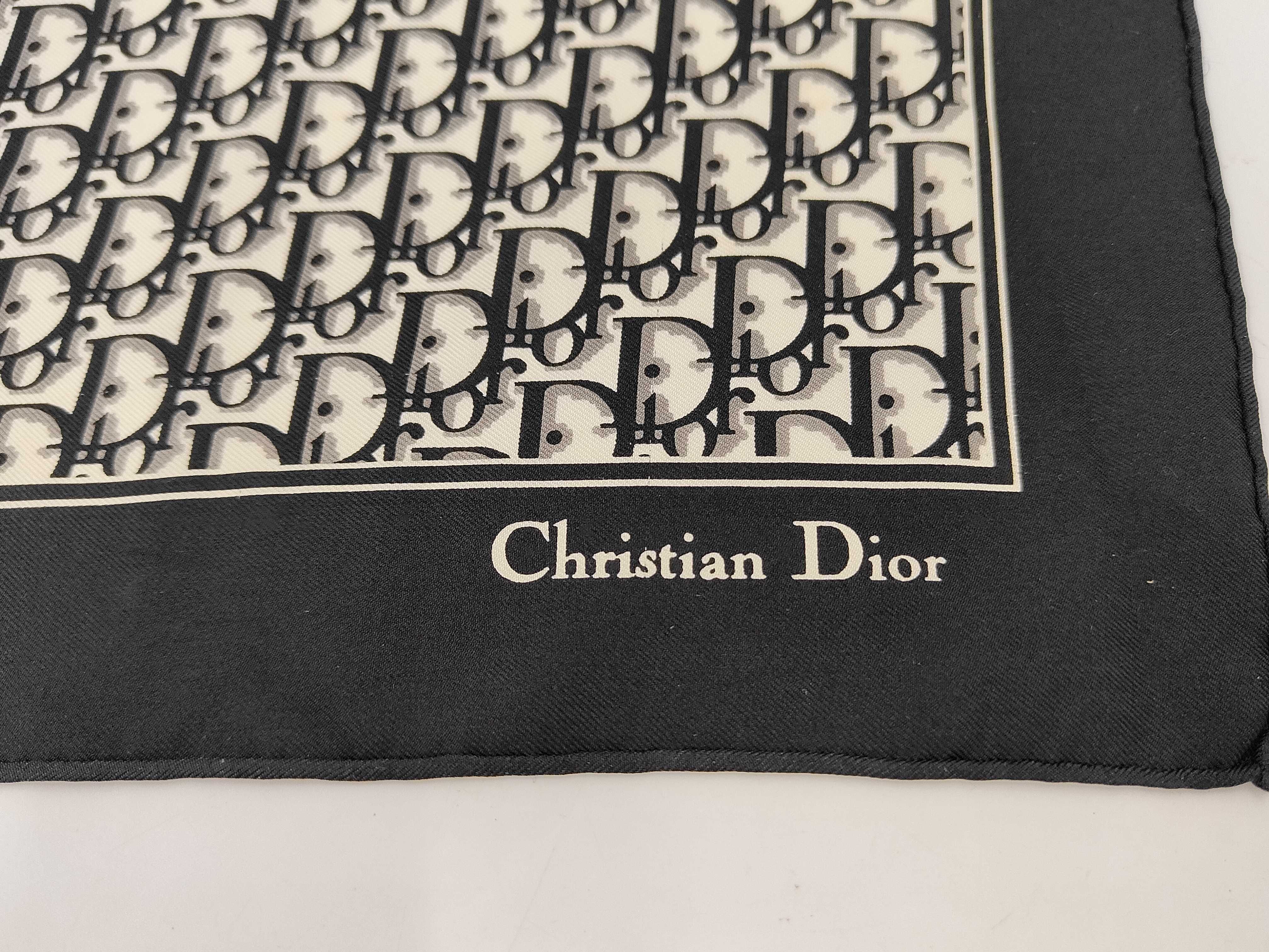 Trotter Silk Scarf, All-over Print, Navy, Other Accessories — view 3