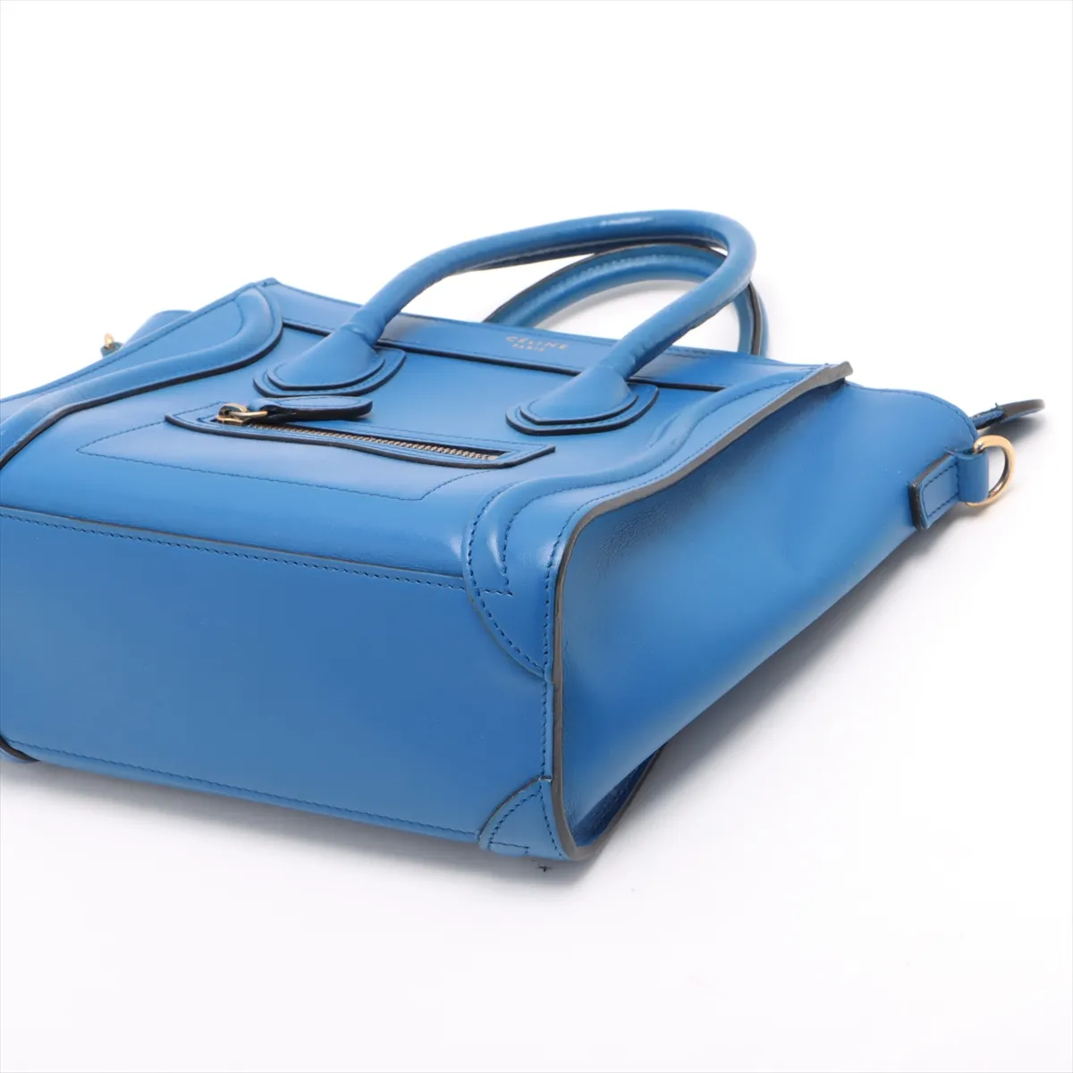 Luggage Nano Shopper Leather 2WAY Handbag Blue — view 3