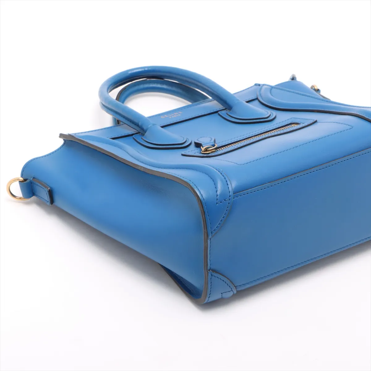 Luggage Nano Shopper Leather 2WAY Handbag Blue — view 4