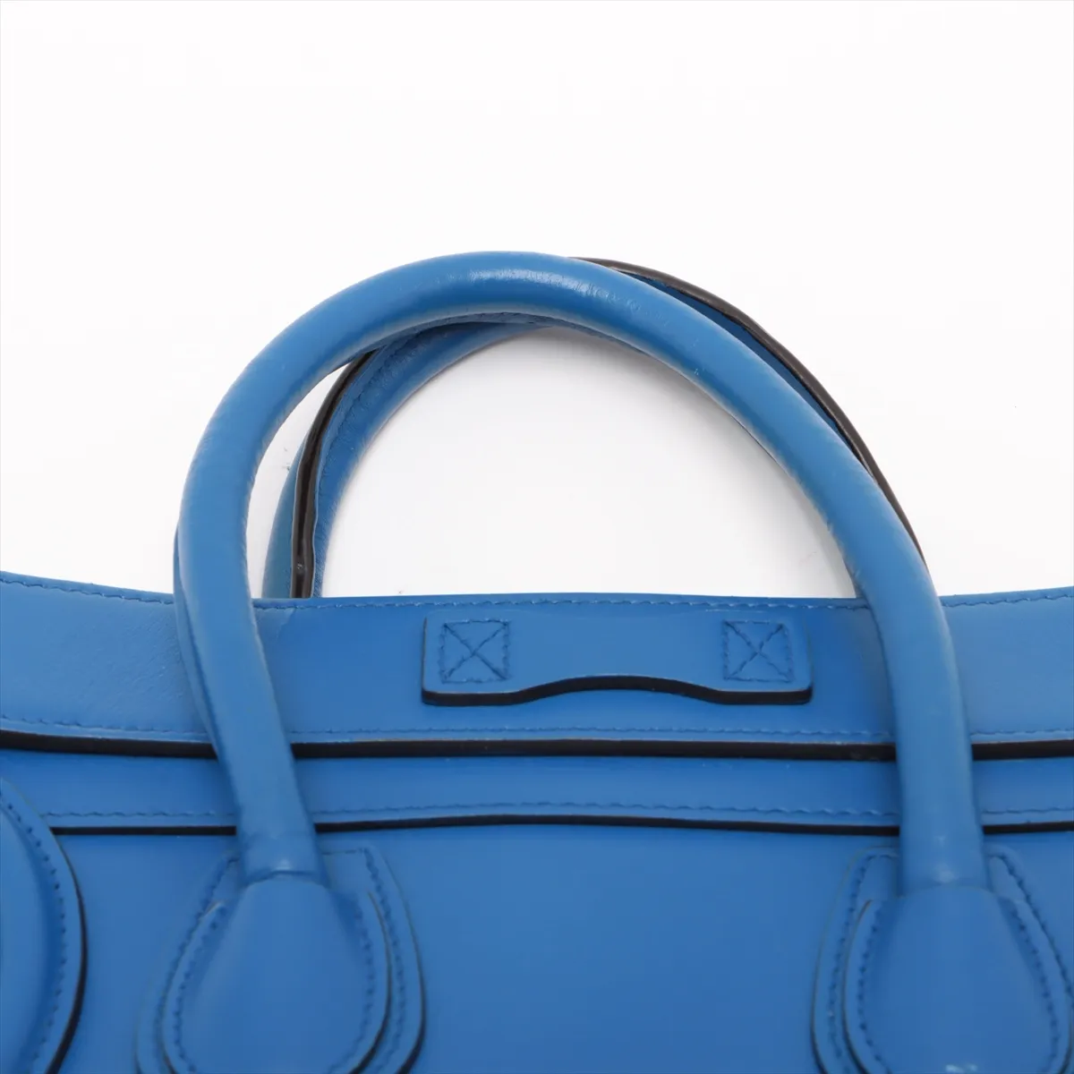 Luggage Nano Shopper Leather 2WAY Handbag Blue — view 6