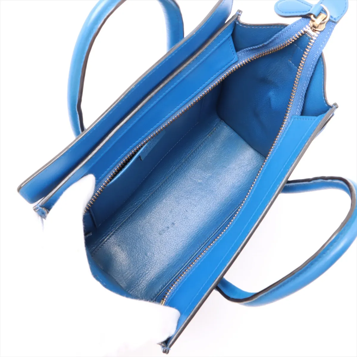 Luggage Nano Shopper Leather 2WAY Handbag Blue — view 8