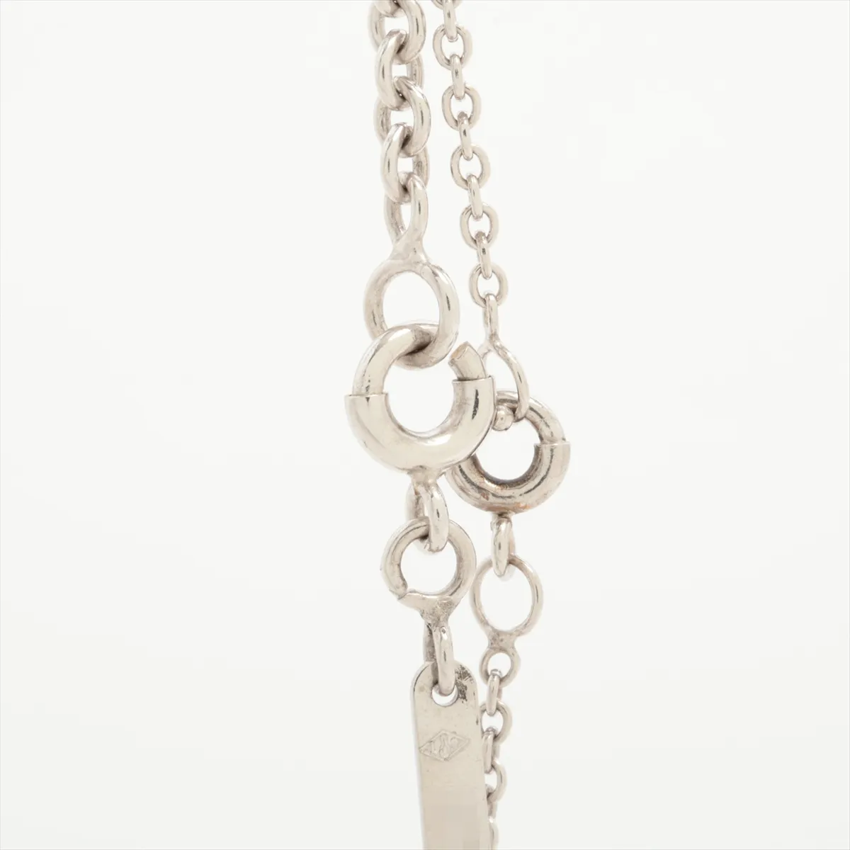 Knot Diamond Charm Necklace, 750 (WG), 13.1g, CQ5438 CJ4560 — view 3
