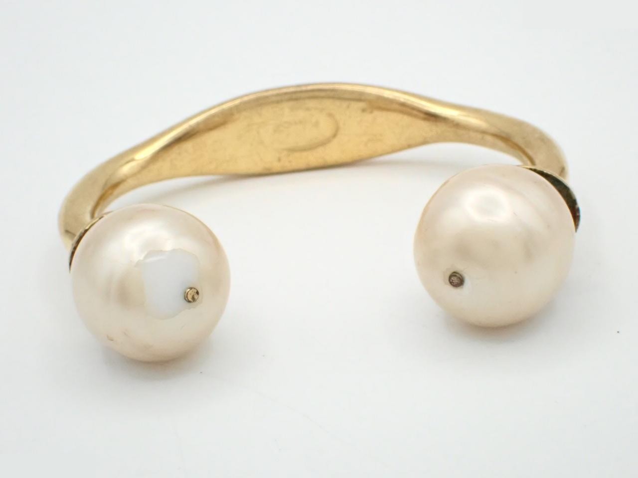 Pearl gold bangle — view 3