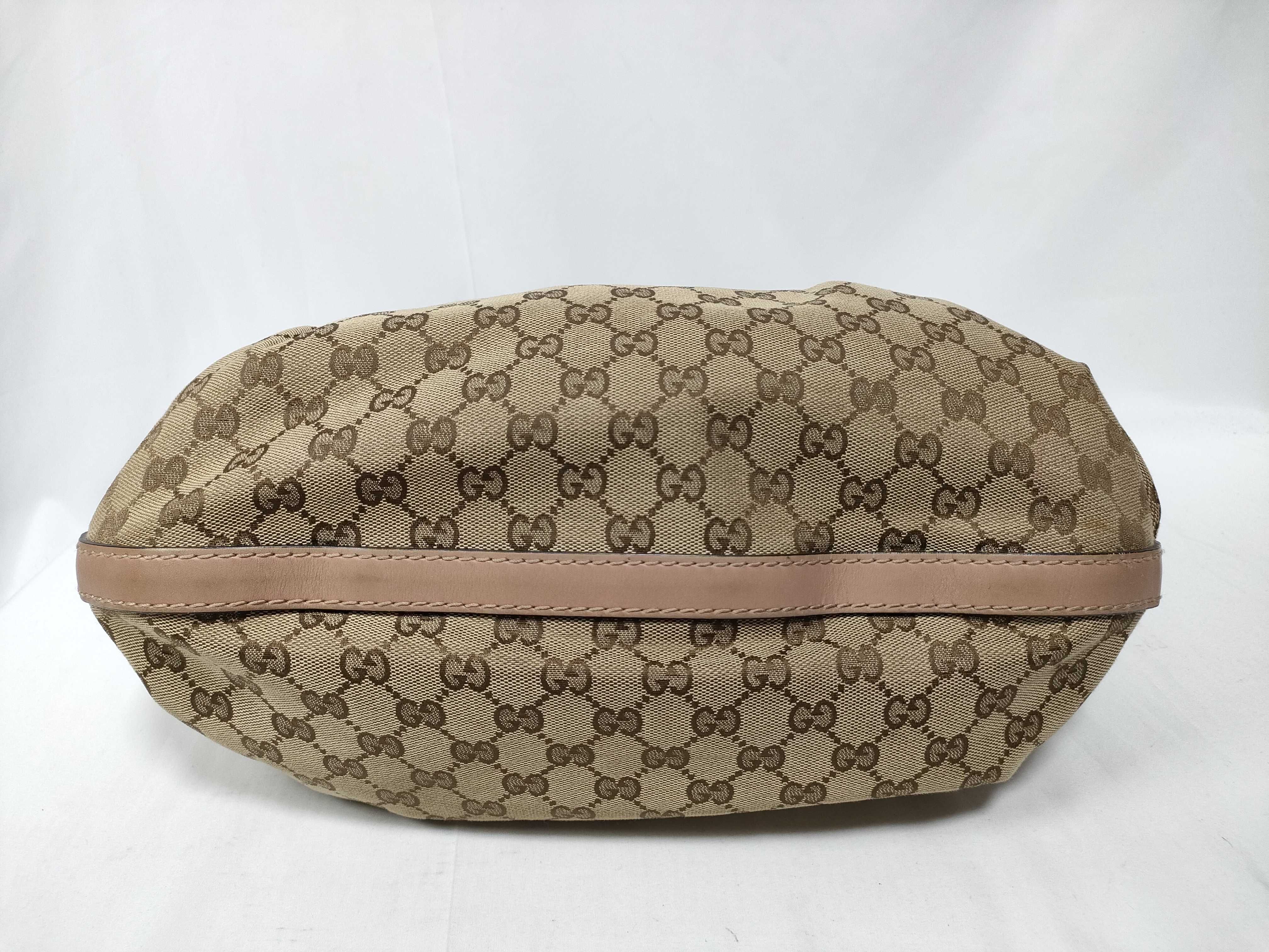 VN- GG Canvas Leather Tote Bag Beige x Pink 269953 Tote Bag — view 3