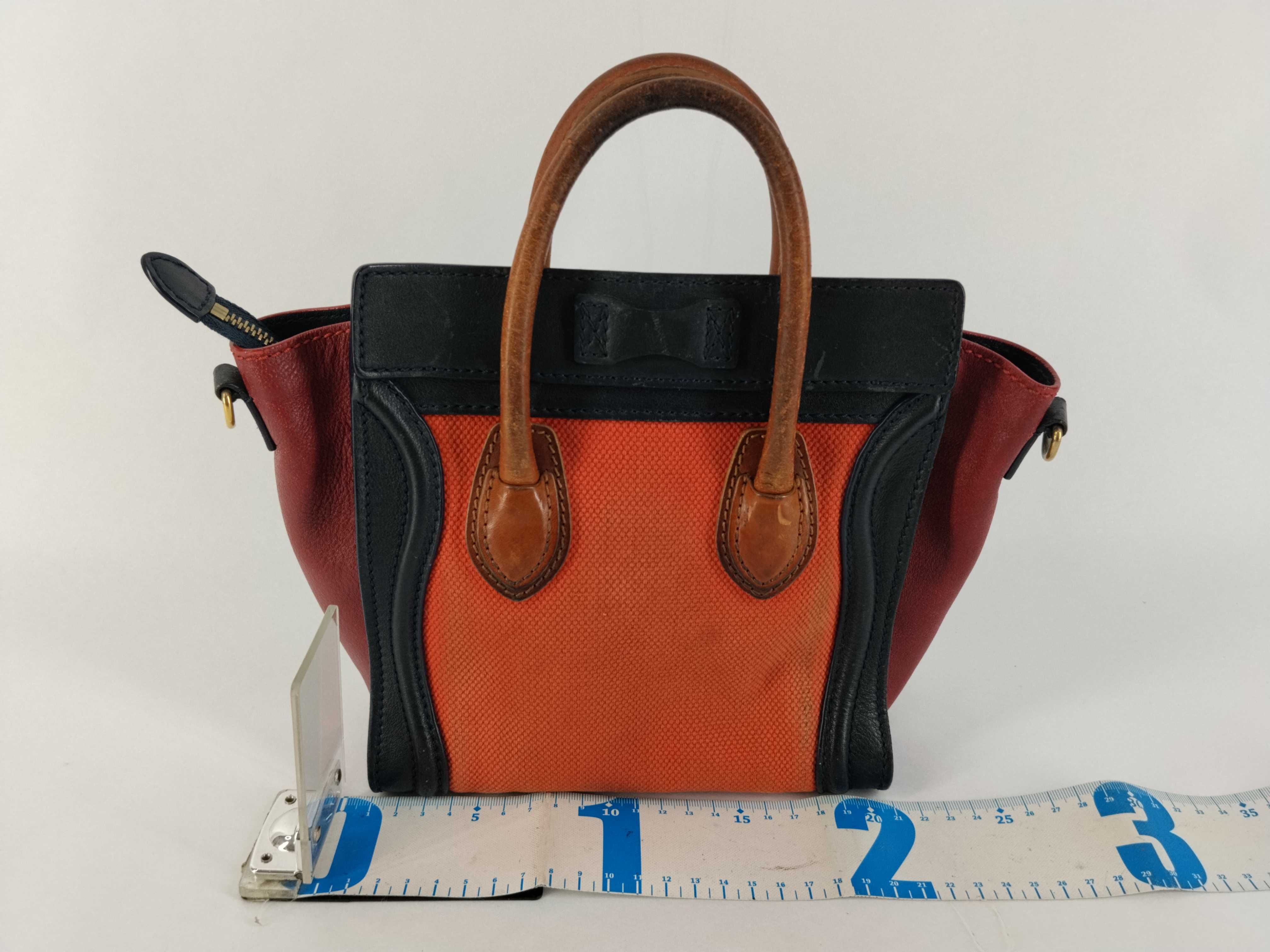 Luggage Nano Shopper Orange/Navy Handbag — view 2