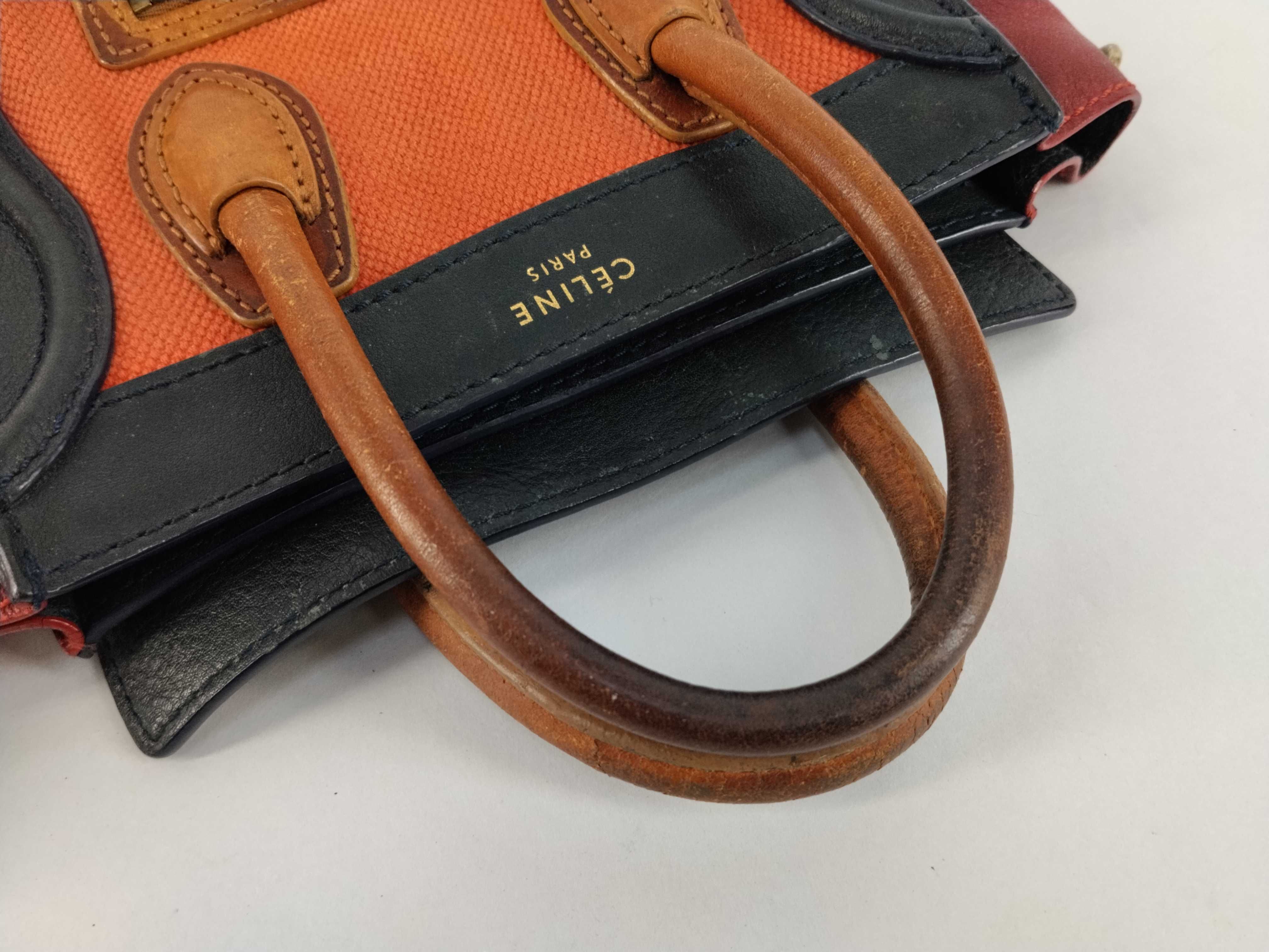 Luggage Nano Shopper Orange/Navy Handbag — view 3