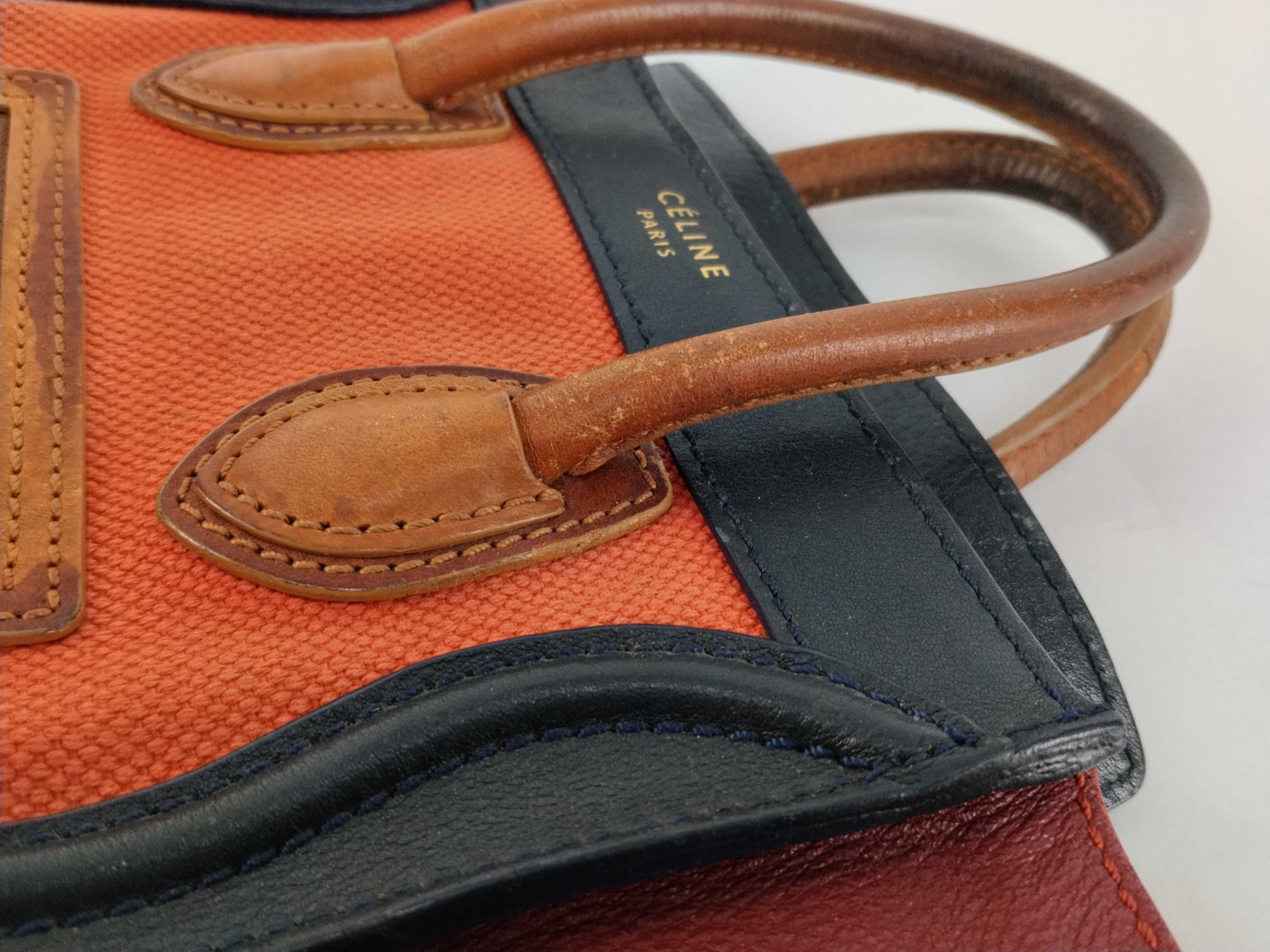Luggage Nano Shopper Orange/Navy Handbag — view 5
