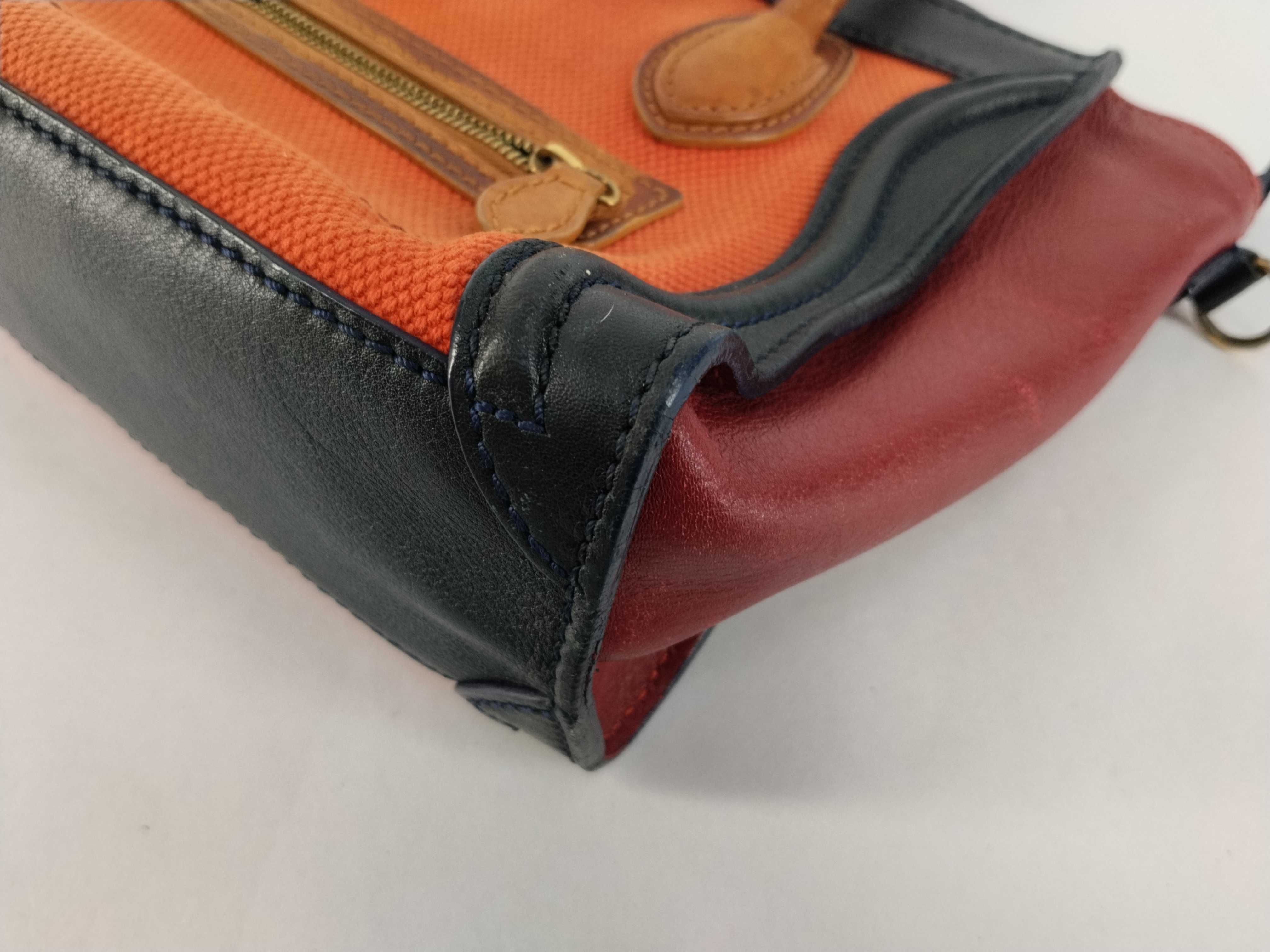 Luggage Nano Shopper Orange/Navy Handbag — view 6