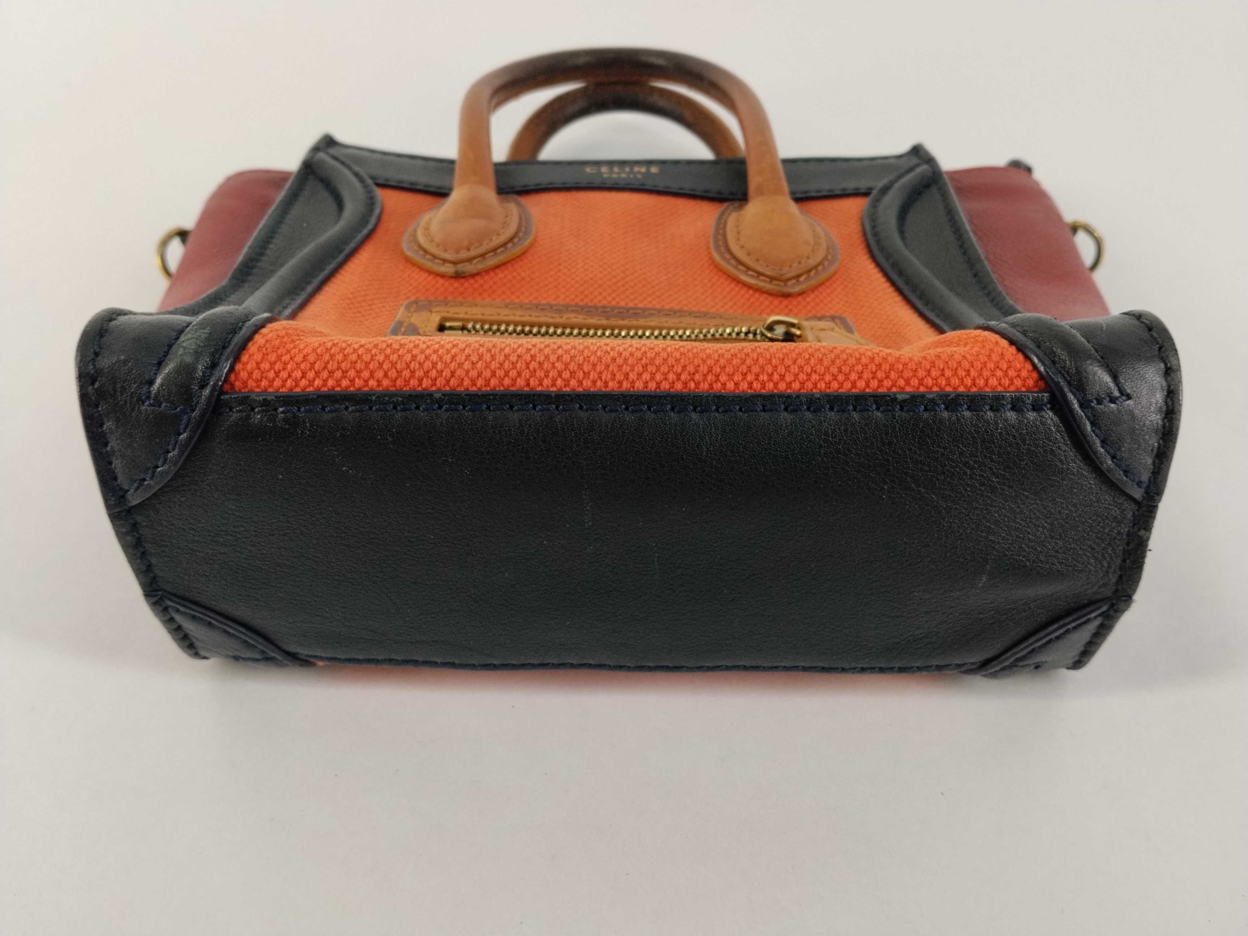Luggage Nano Shopper Orange/Navy Handbag — view 7