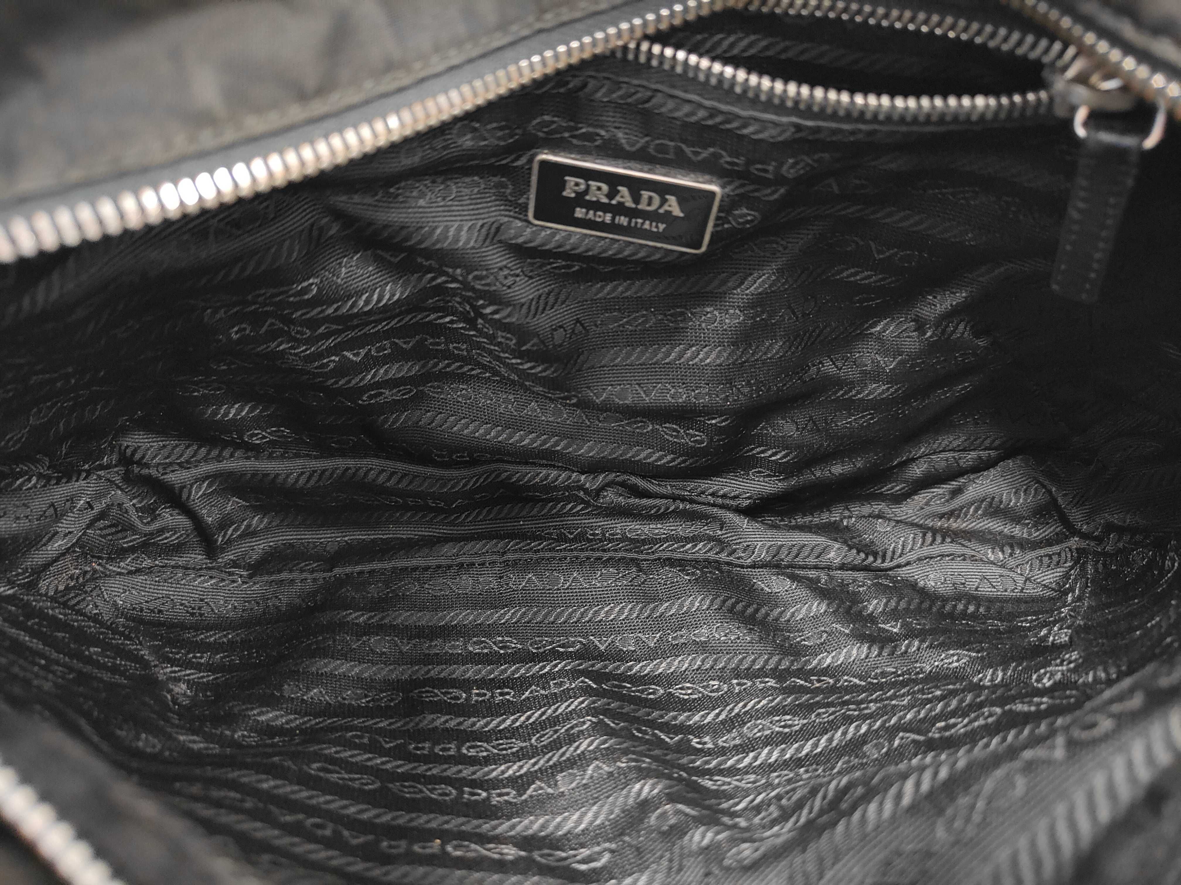 Nylon Leather Triangle Logo Shoulder Bag Handbag — view 8