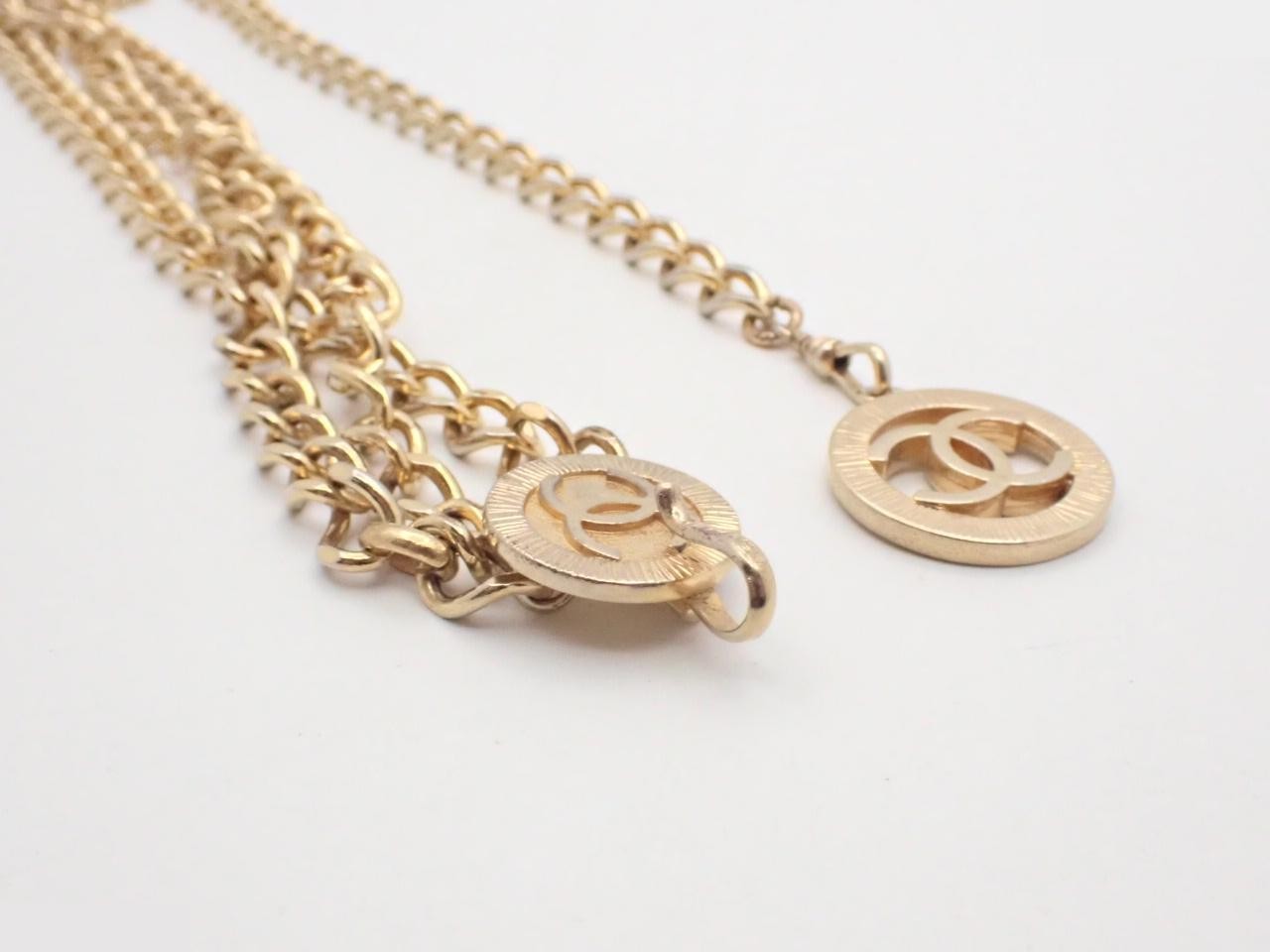 Coco Triple Chain Belt, Gold, Chain Length Approx. 86cm — view 3
