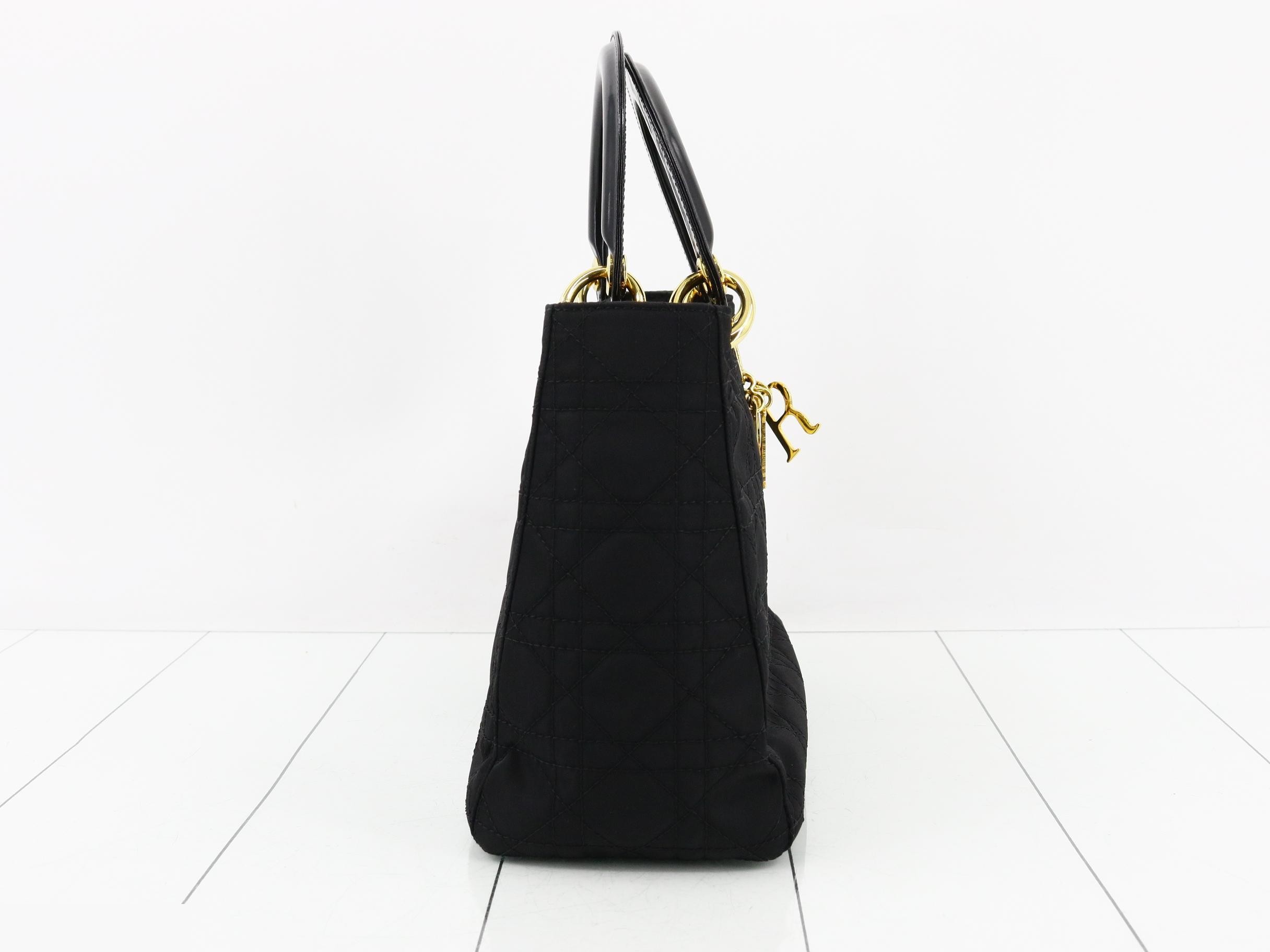 Lady Dior Cannage Nylon Handbag — view 4