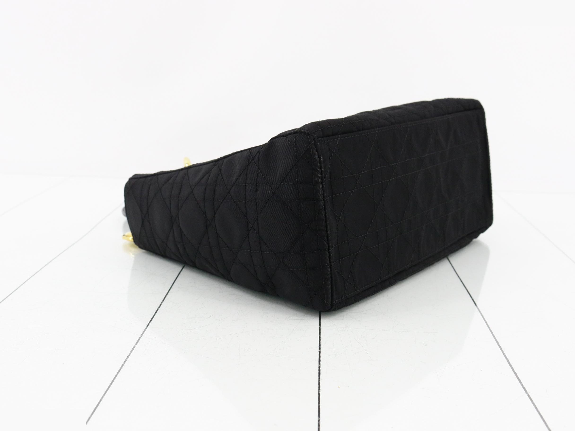 Lady Dior Cannage Nylon Handbag — view 5