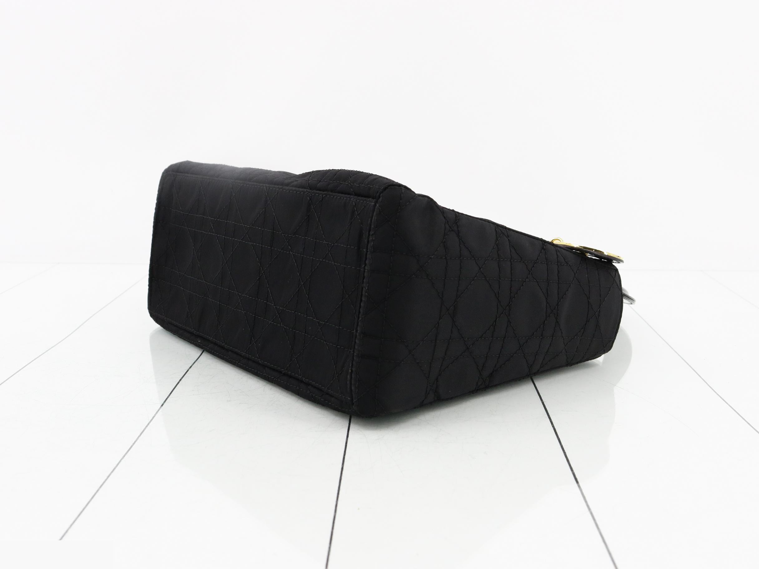 Lady Dior Cannage Nylon Handbag — view 6