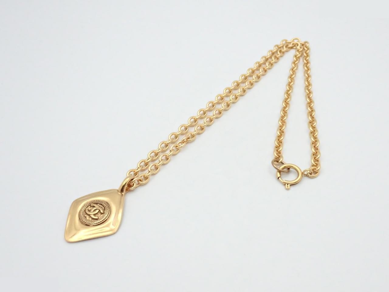 Coco Mark Gold Diamond Necklace with Engraving — view 3