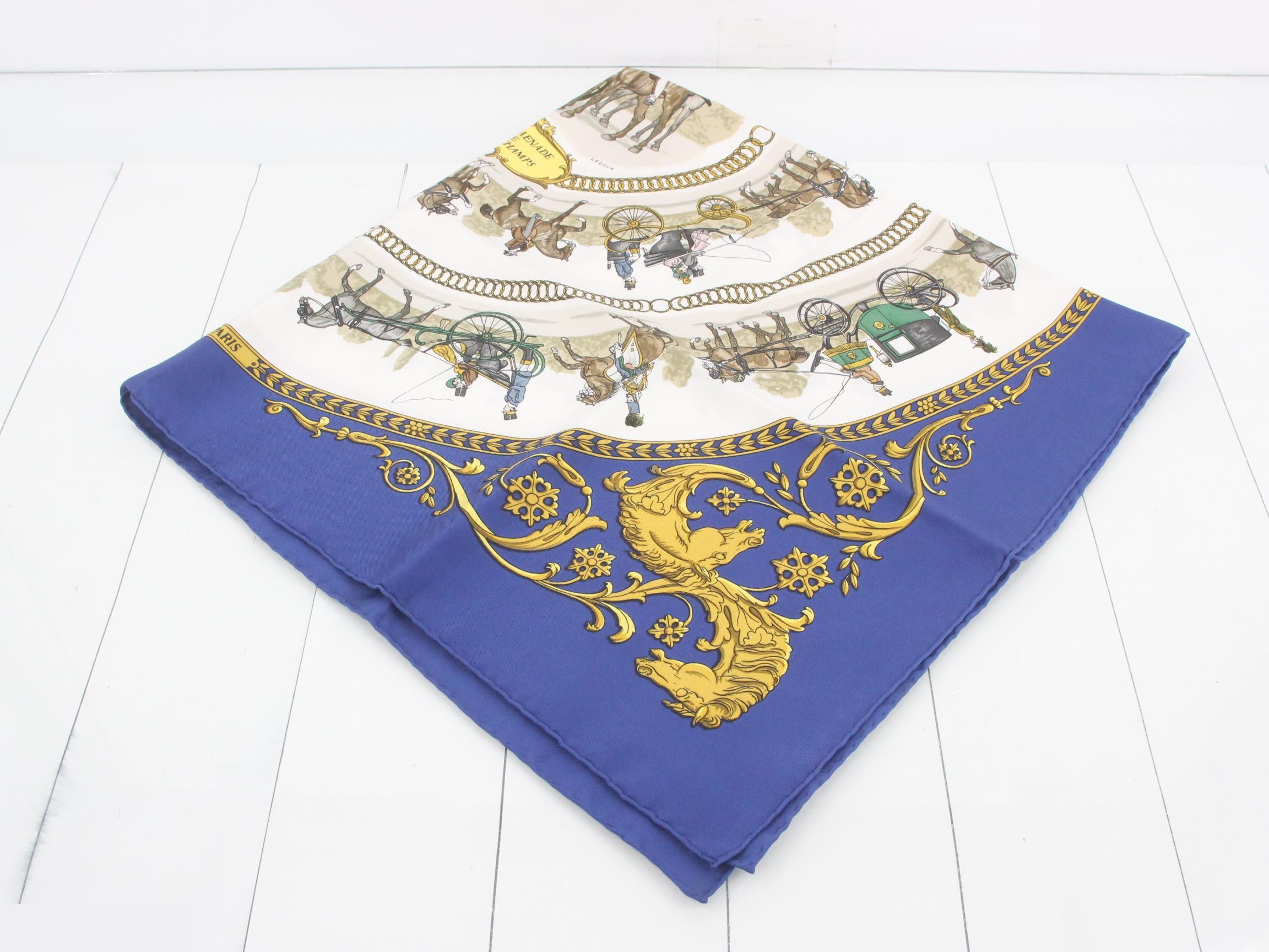 Carré 90 Silk Scarf - A Walk to Longchamp — view 2