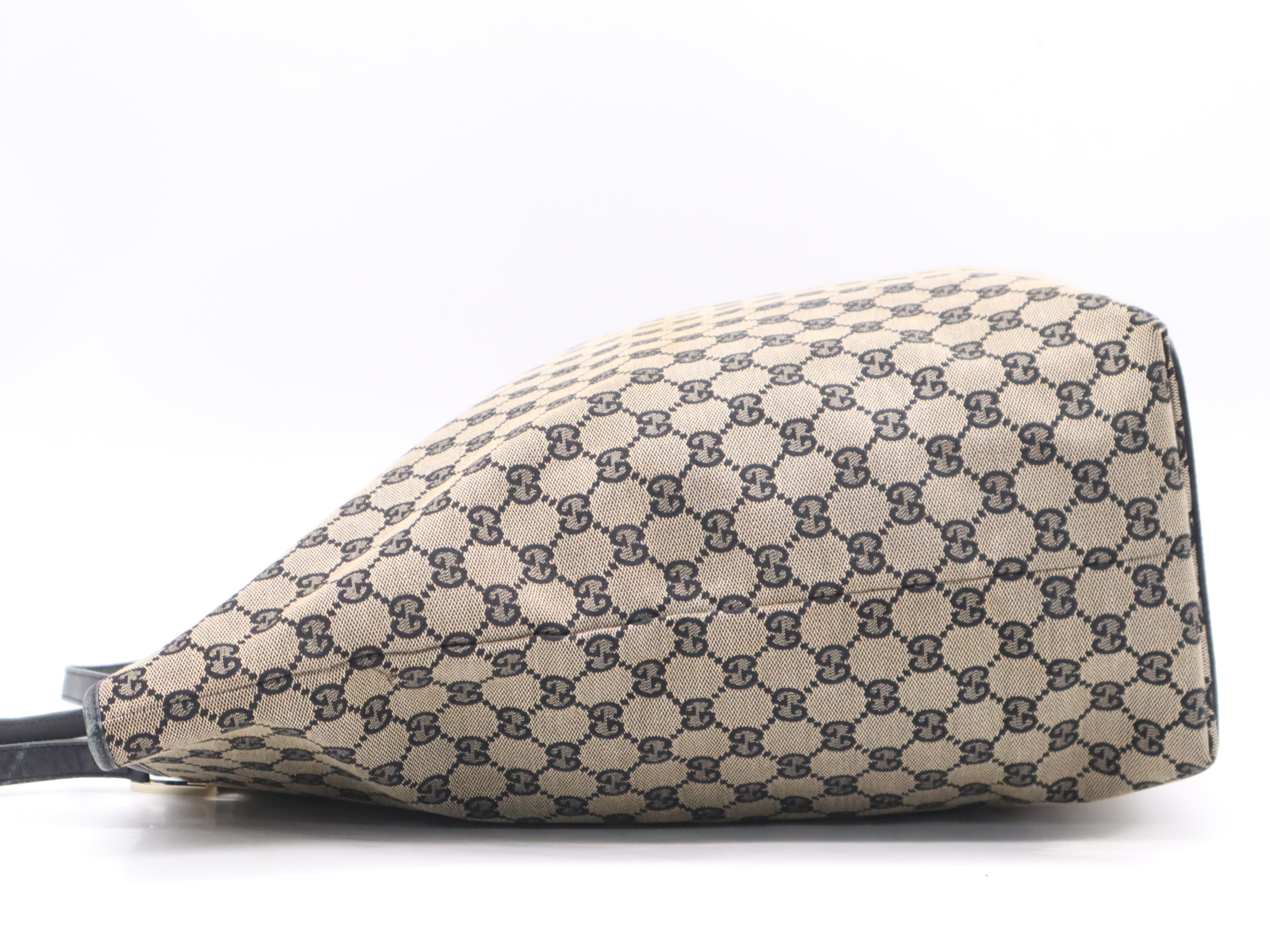 002/0097 GG Canvas GG Pattern Tote Bag (Beige/Black) — view 3
