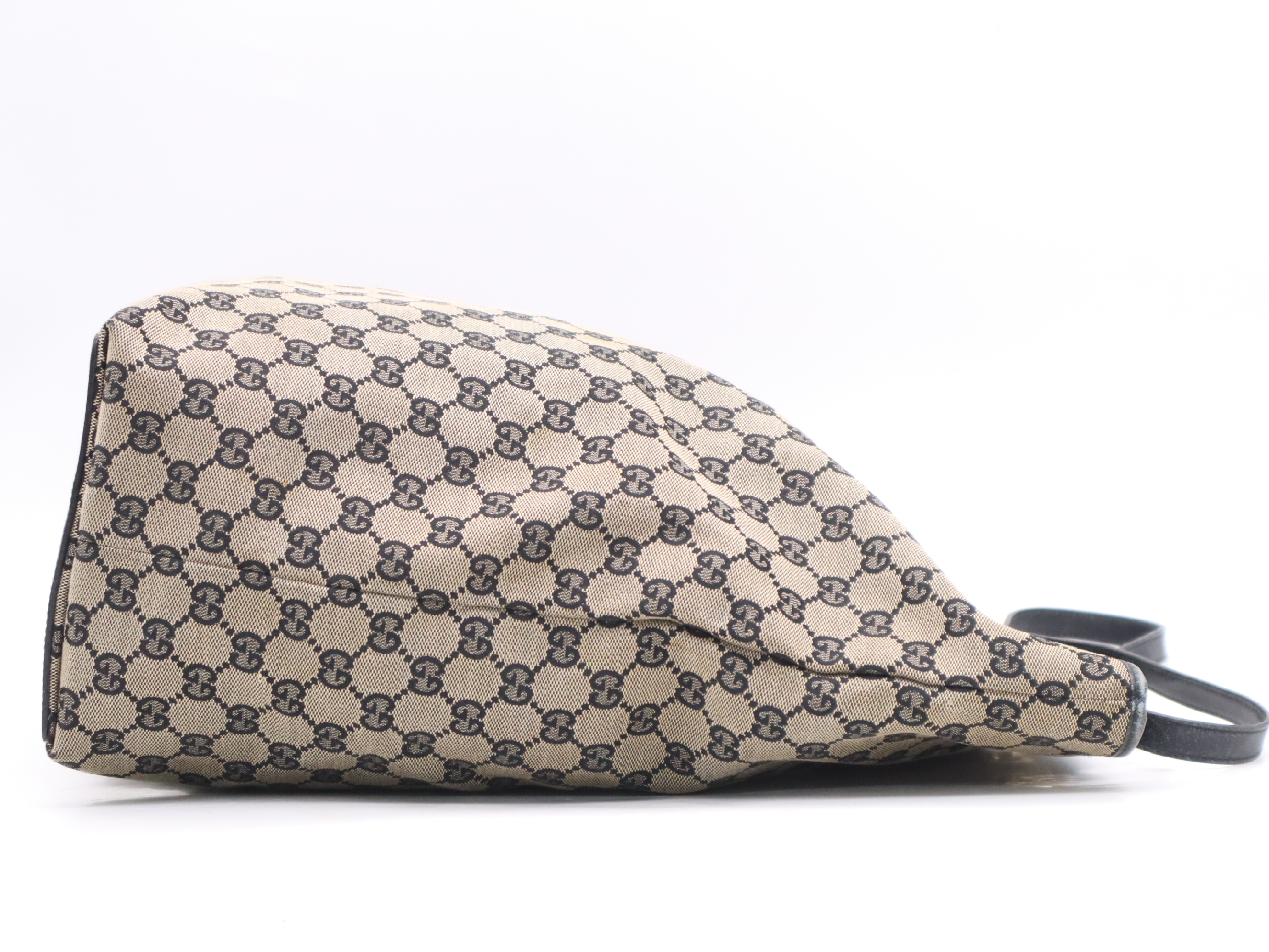002/0097 GG Canvas GG Pattern Tote Bag (Beige/Black) — view 5