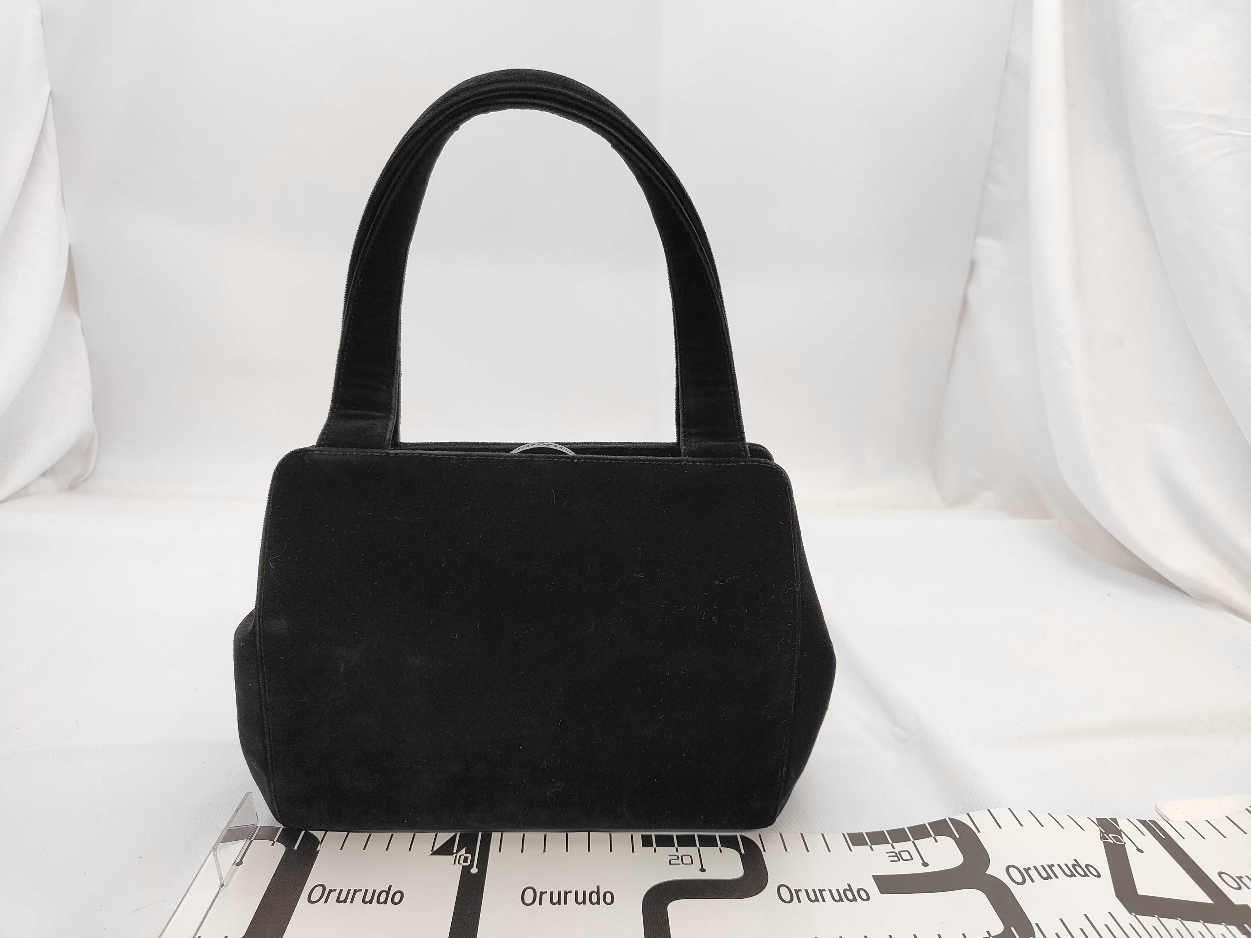 Black Velour Coco Mark Handbag — view 2
