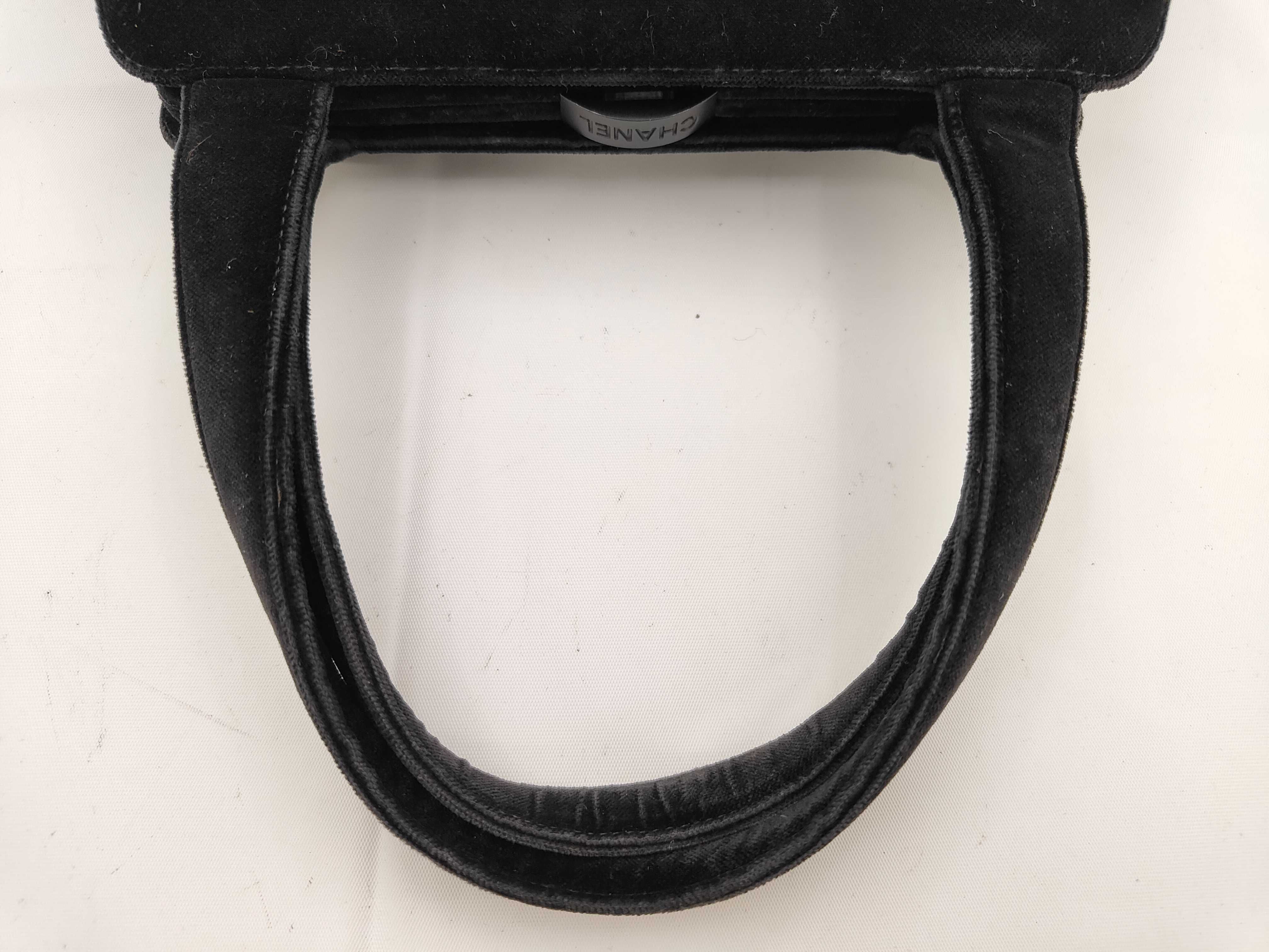 Black Velour Coco Mark Handbag — view 3