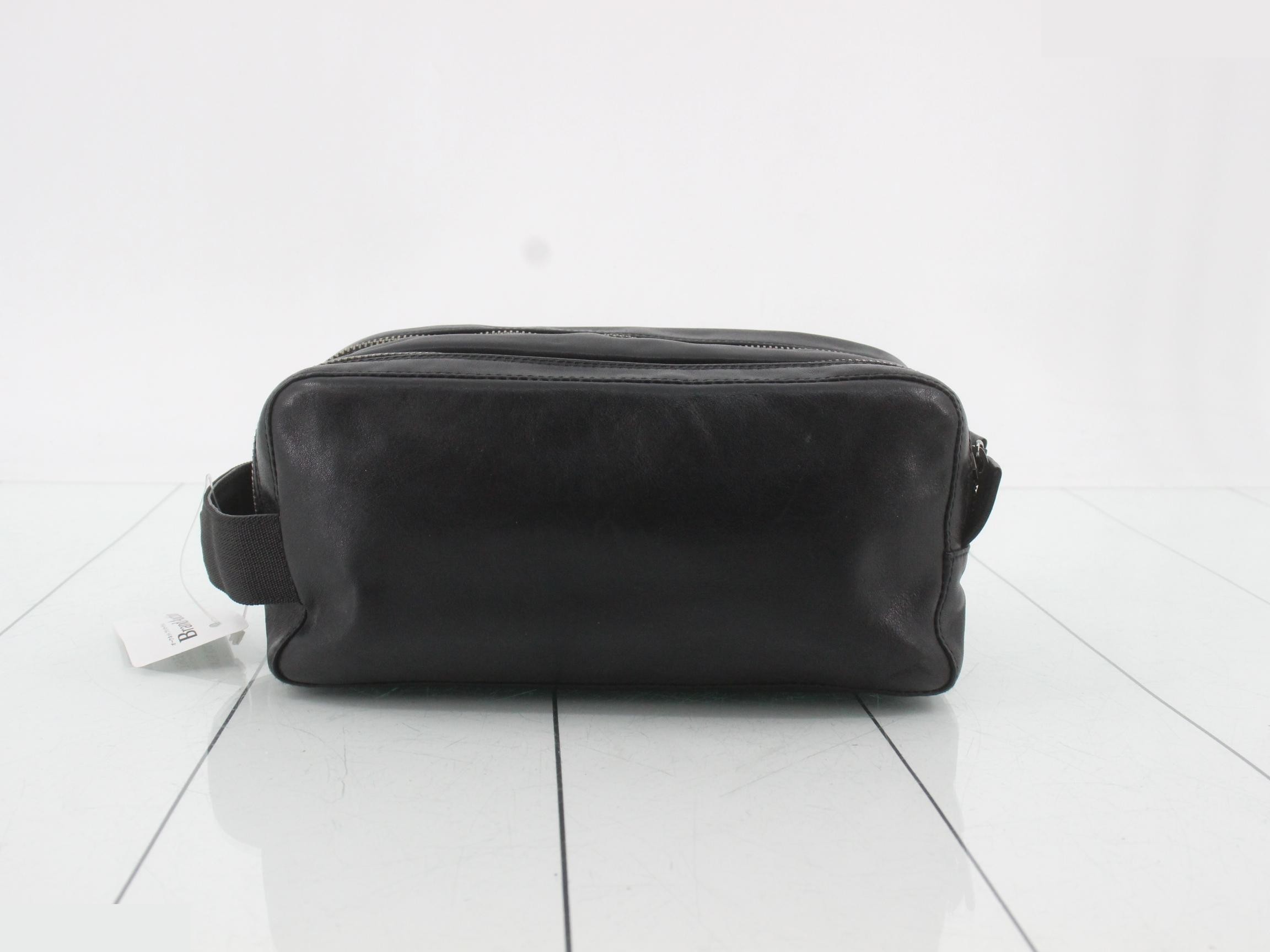 Leather Clutch Bag, Black, 039 0975 3444 — view 2