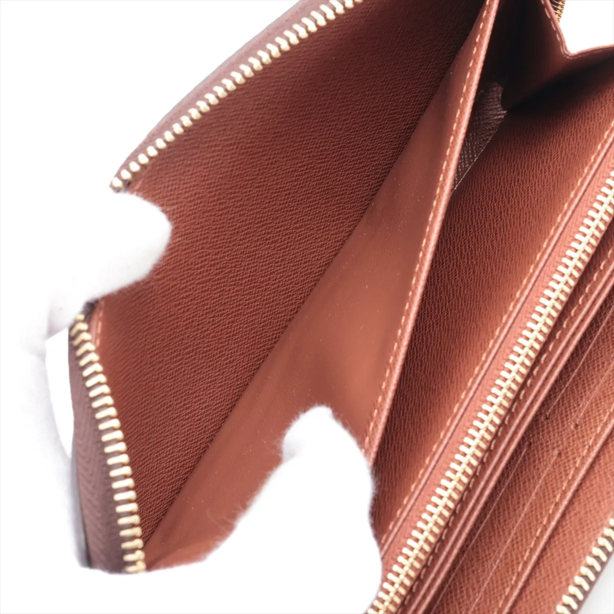 Monogram Zippy Wallet M42616 Brown Round Zip Wallet (RFID detected) — view 4