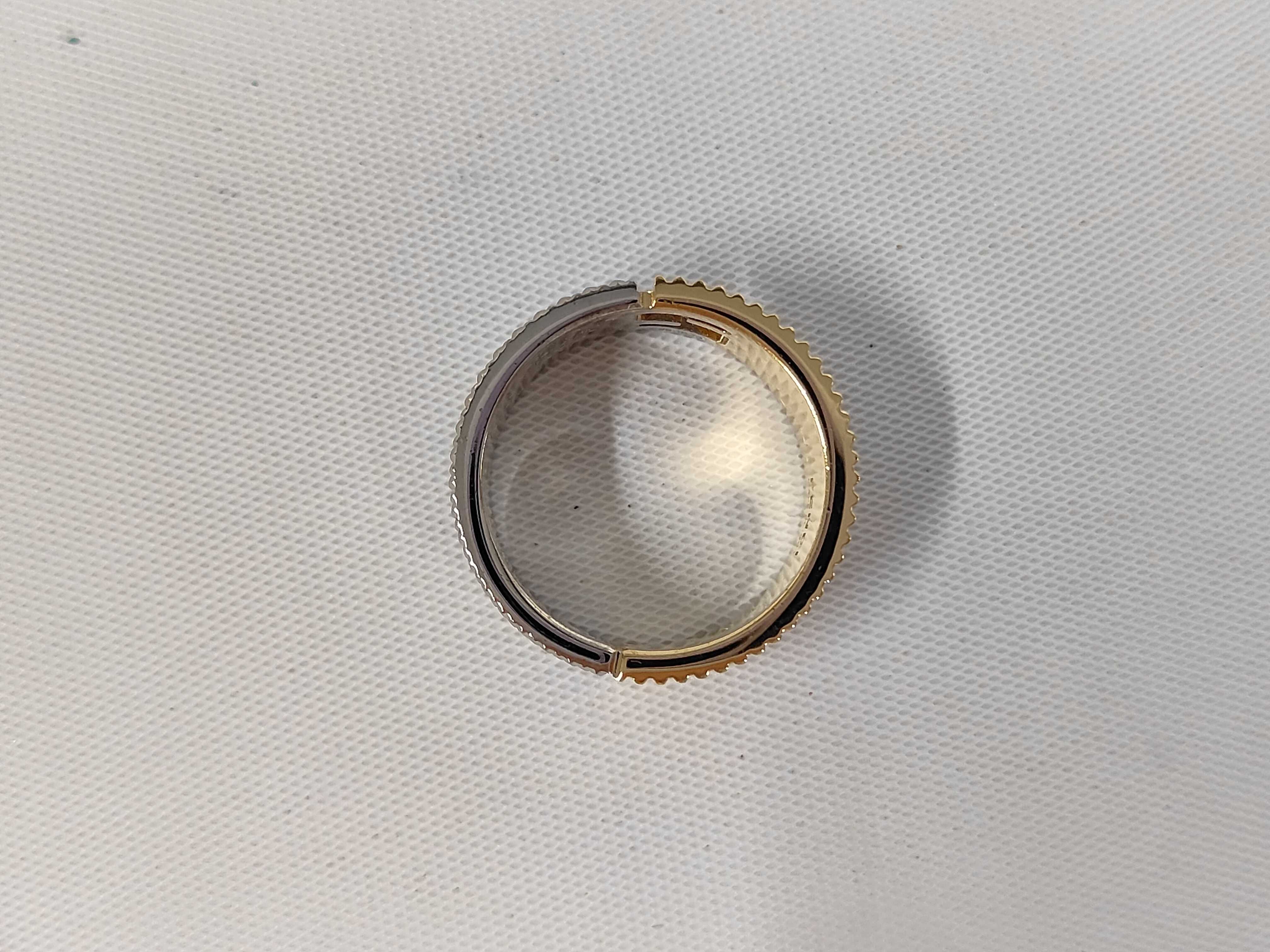 Bicolor Ring #S GP Gold Silver Fendi Ring — view 3