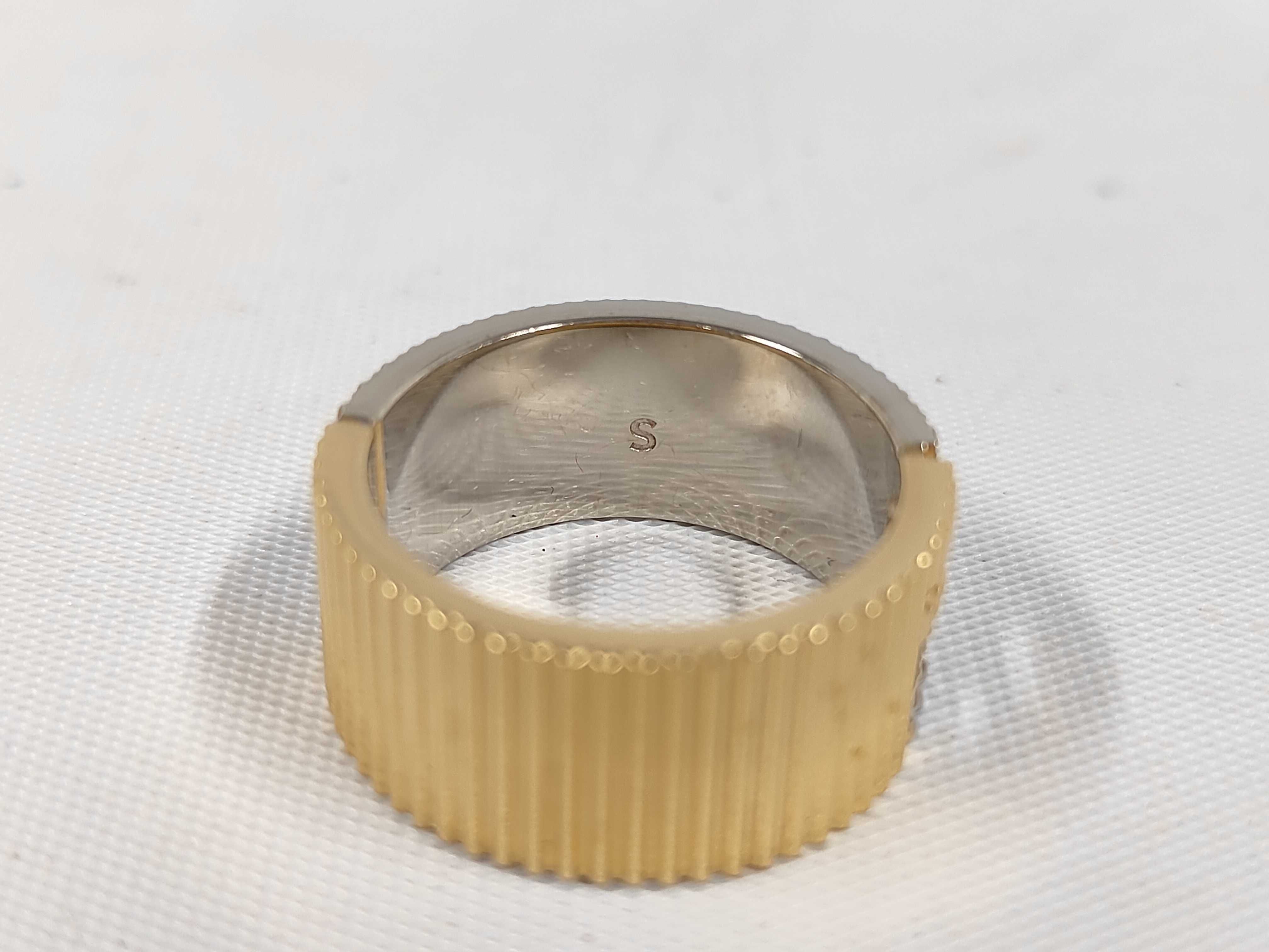 Bicolor Ring #S GP Gold Silver Fendi Ring — view 5