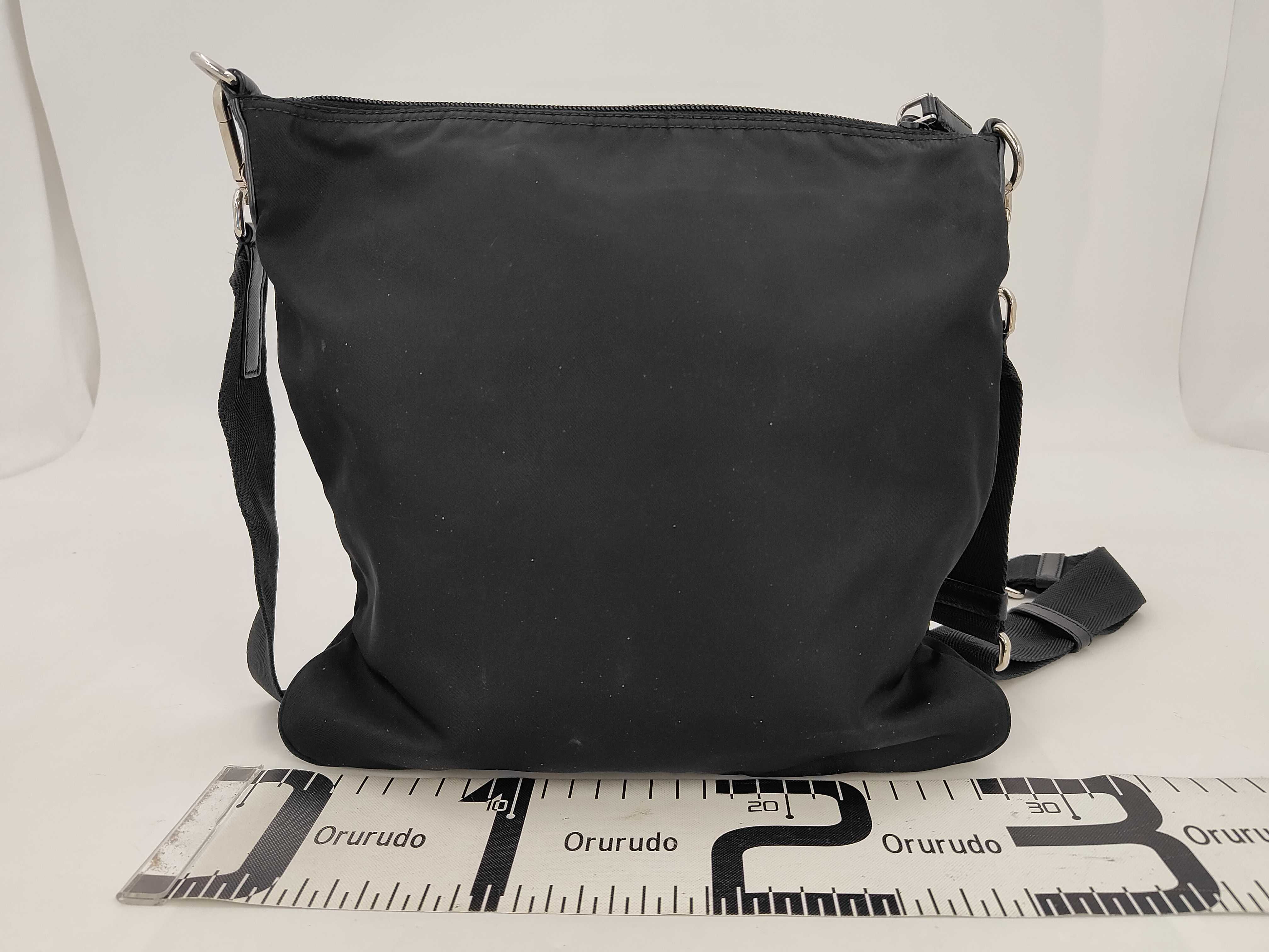 Nylon Shoulder Bag with Triangle Logo — view 2