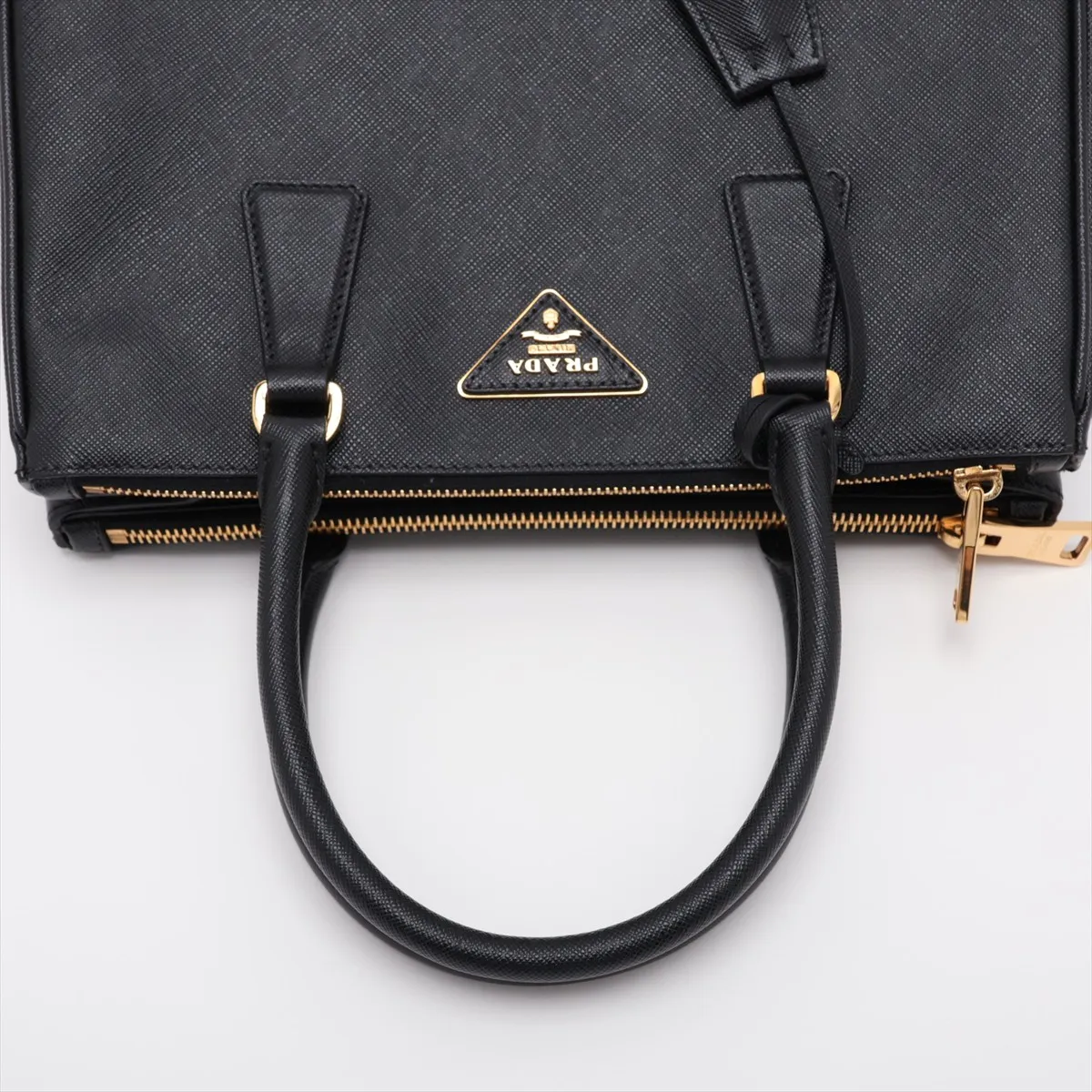 Saffiano Lux Galleria Leather 2-Way Handbag, Black, 1BA863 — view 5