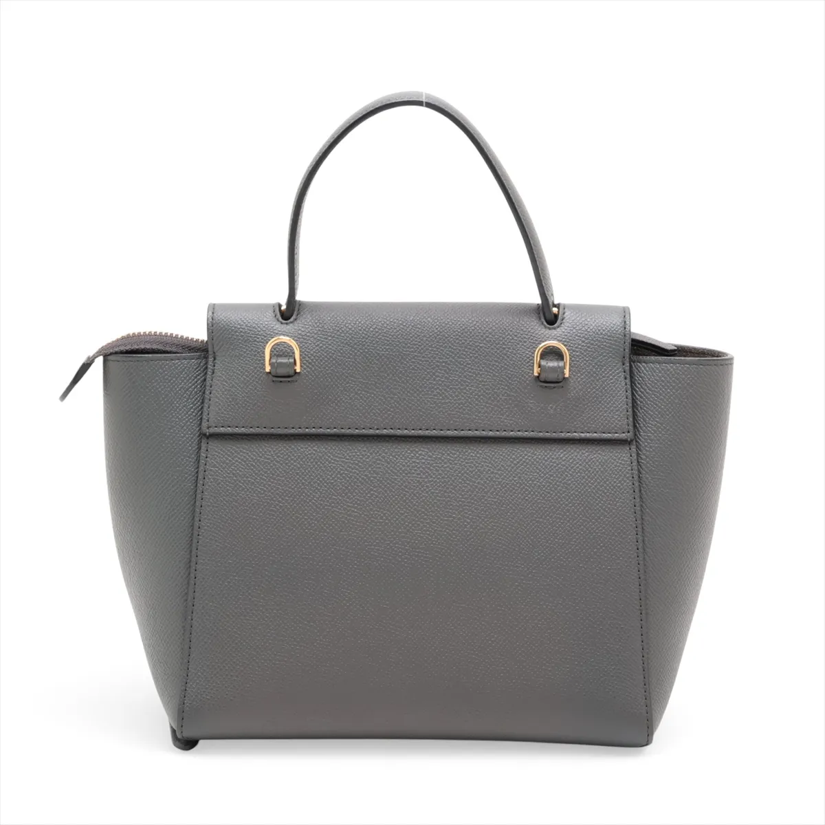 Belt Bag Nano Leather 2-Way Handbag, Gray — view 2