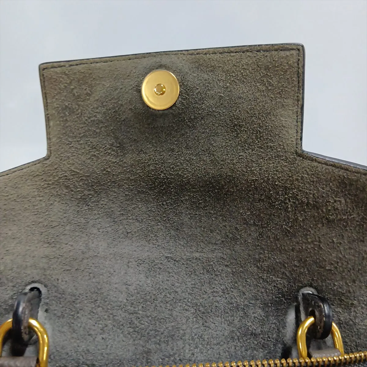 Belt Bag Nano Leather 2-Way Handbag, Gray — view 12