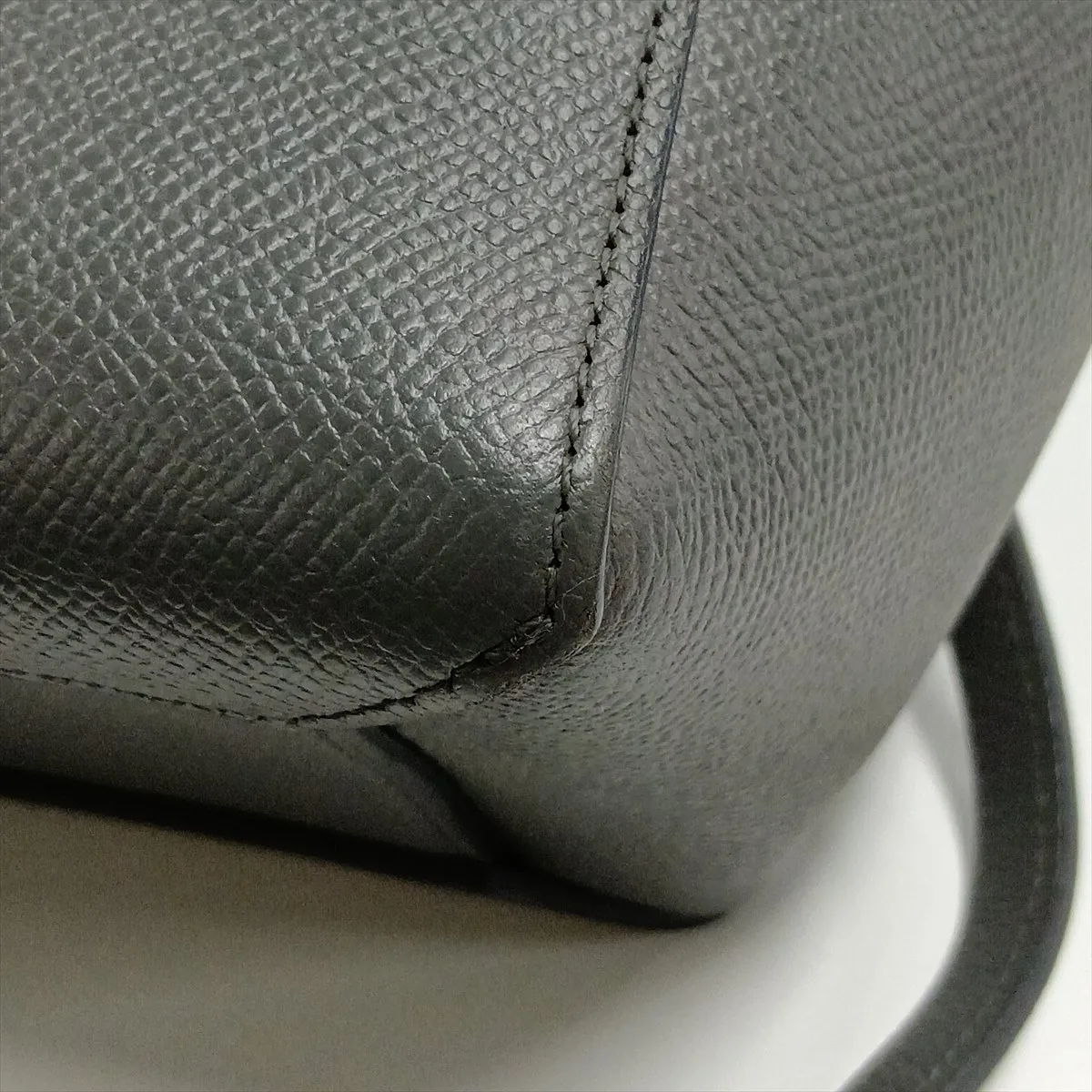 Belt Bag Nano Leather 2-Way Handbag, Gray — view 14