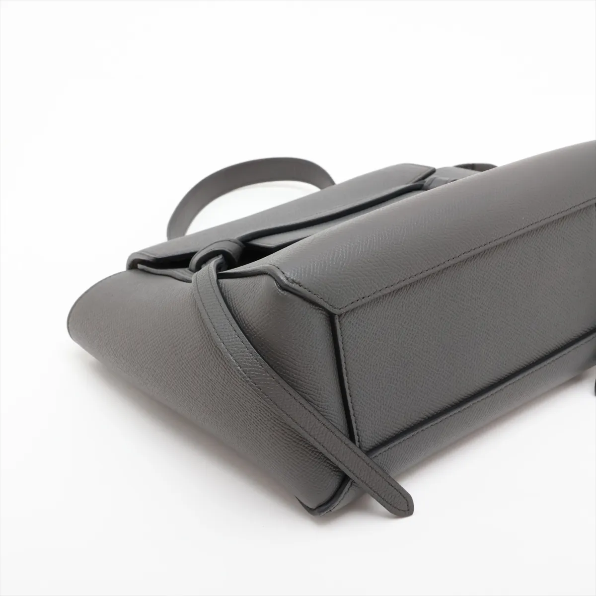 Belt Bag Nano Leather 2-Way Handbag, Gray — view 4