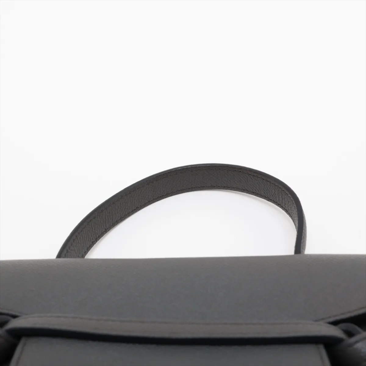Belt Bag Nano Leather 2-Way Handbag, Gray — view 6