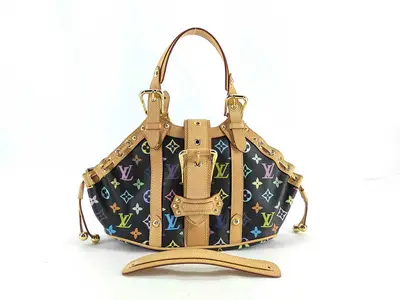 Monogram Multicolor Theda PM M92346 MI3068 Black Tote Bag