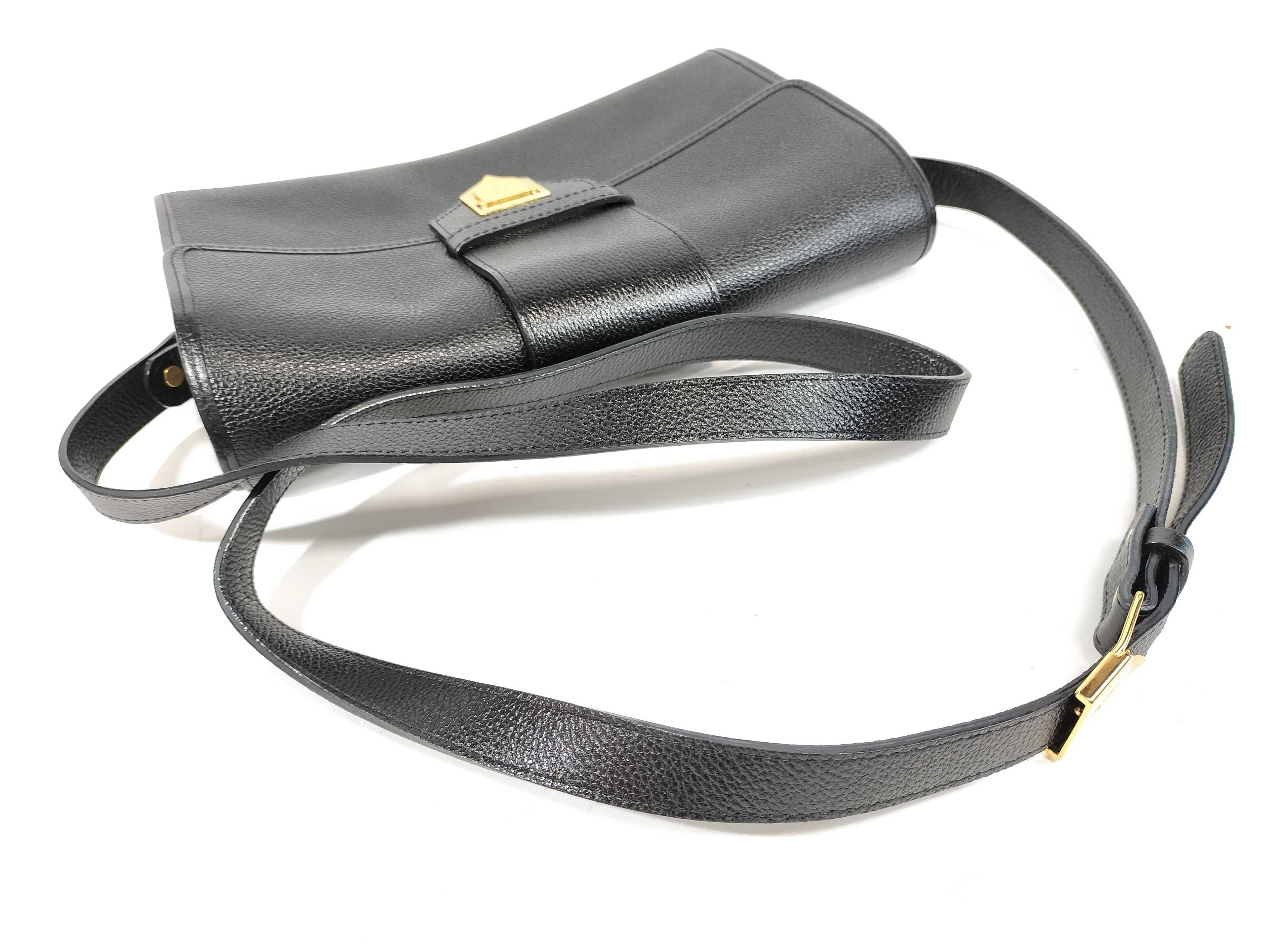 shoulder bag, leather, black. — view 3