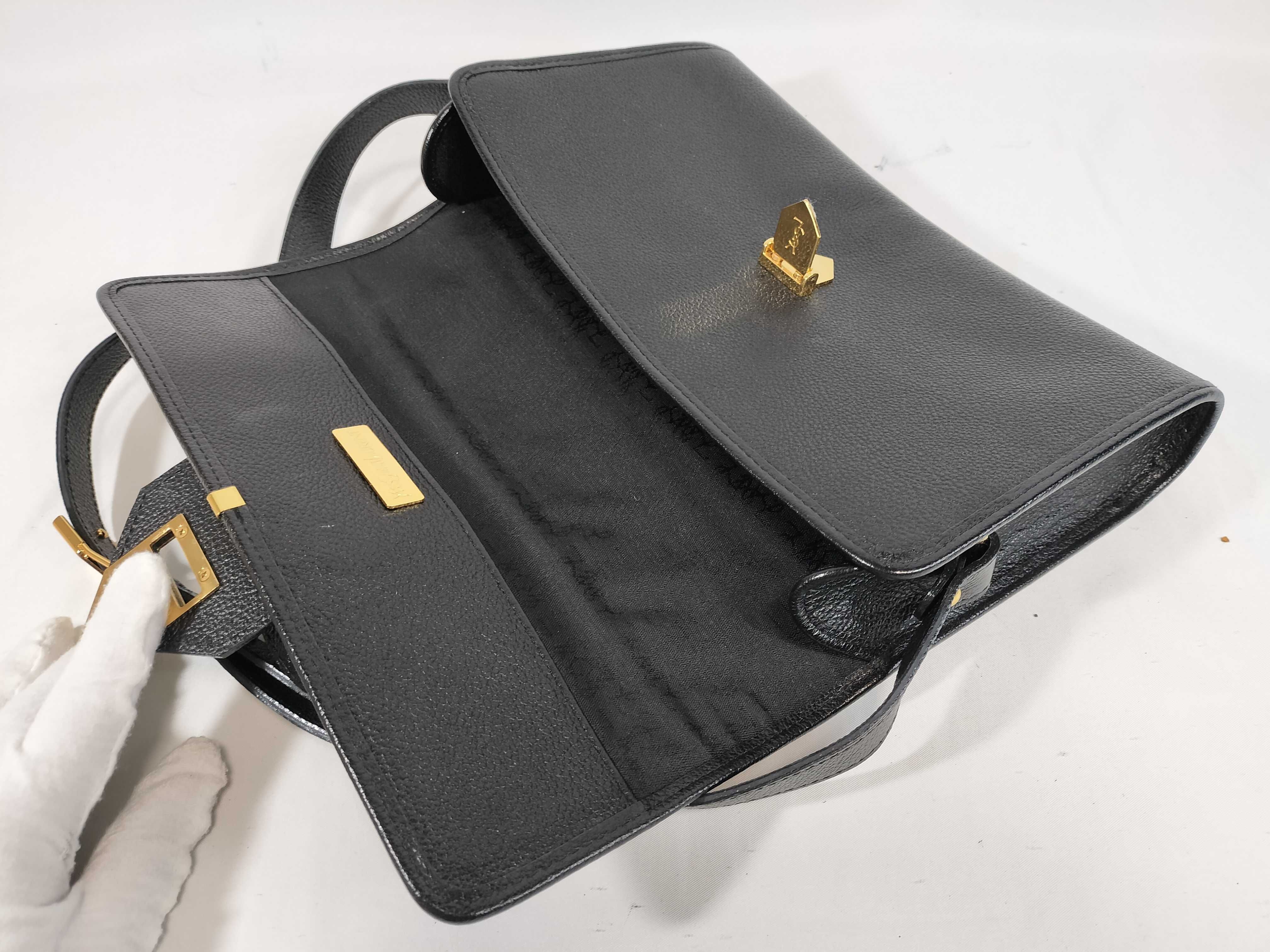 shoulder bag, leather, black. — view 8
