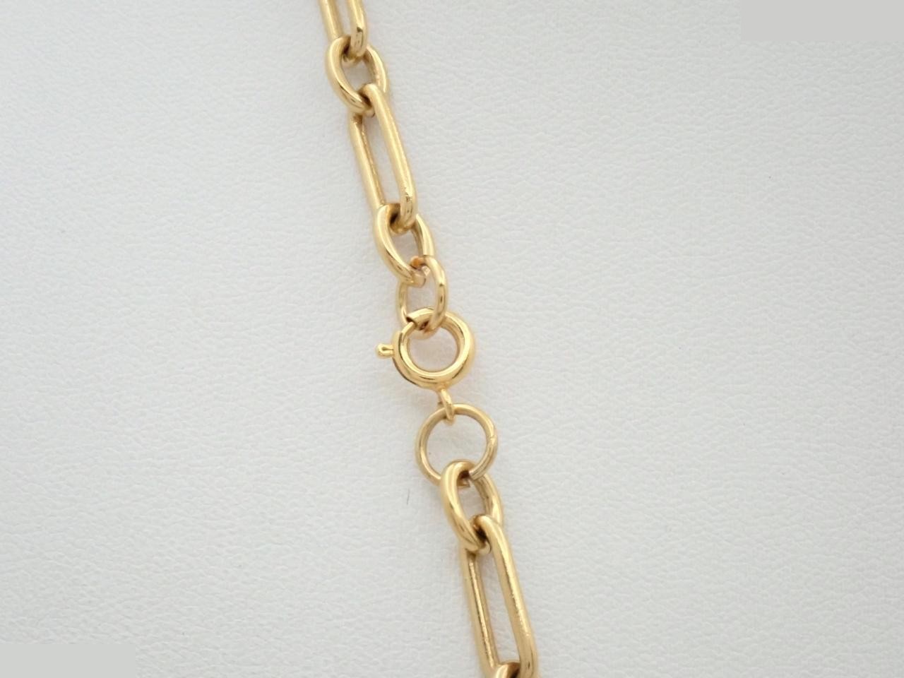 Coco Mark Chain Necklace with Engraved Plate (GP) — view 2