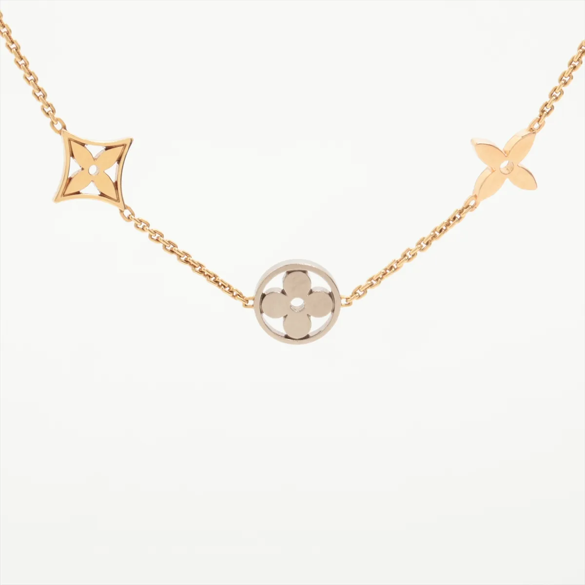 Collier Monogram Idylle Diamond Necklace 750 (Yellow Gold x Pink Gold x White Gold) 22.0g 410822 — view 2