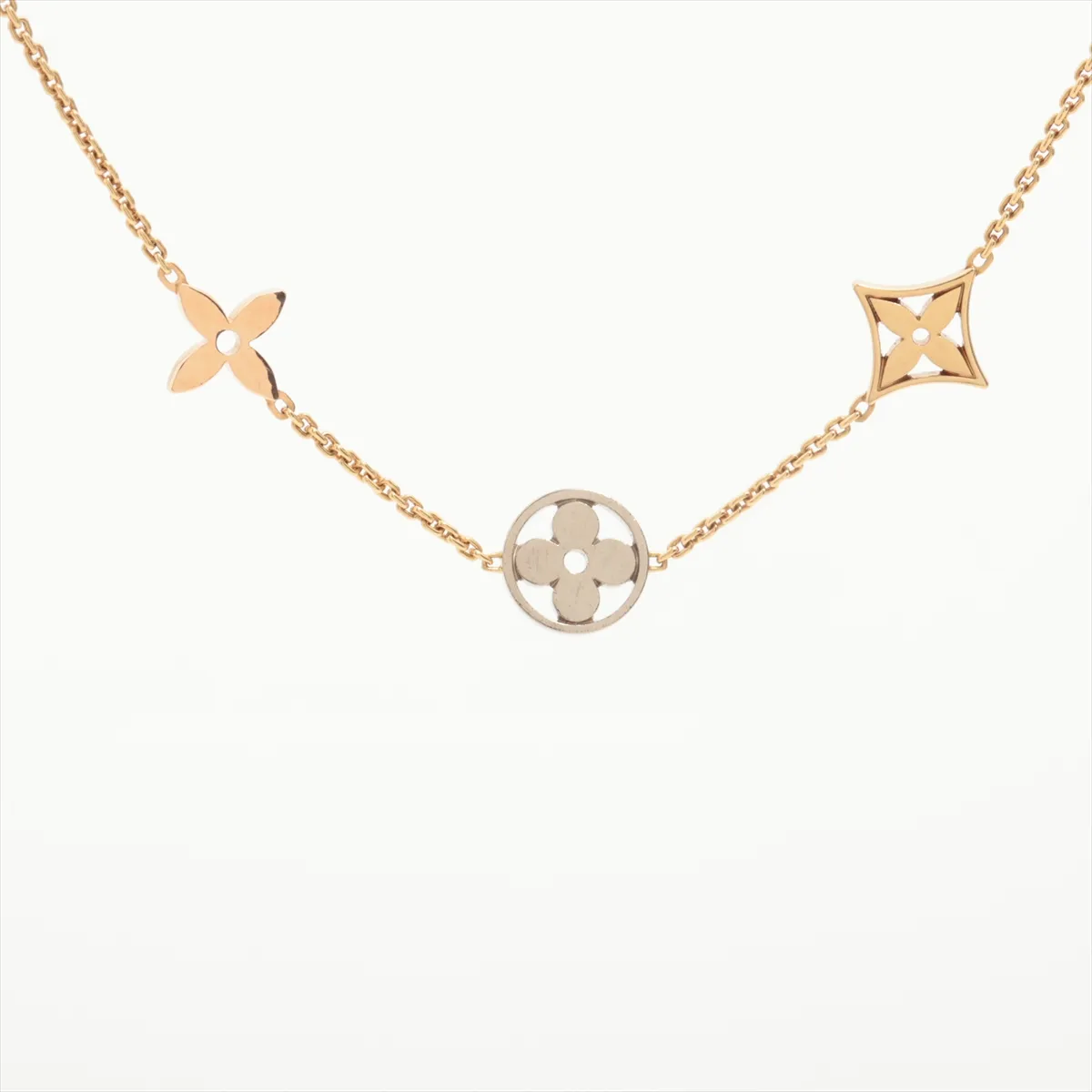 Collier Monogram Idylle Diamond Necklace 750 (Yellow Gold x Pink Gold x White Gold) 22.0g 410822 — view 3