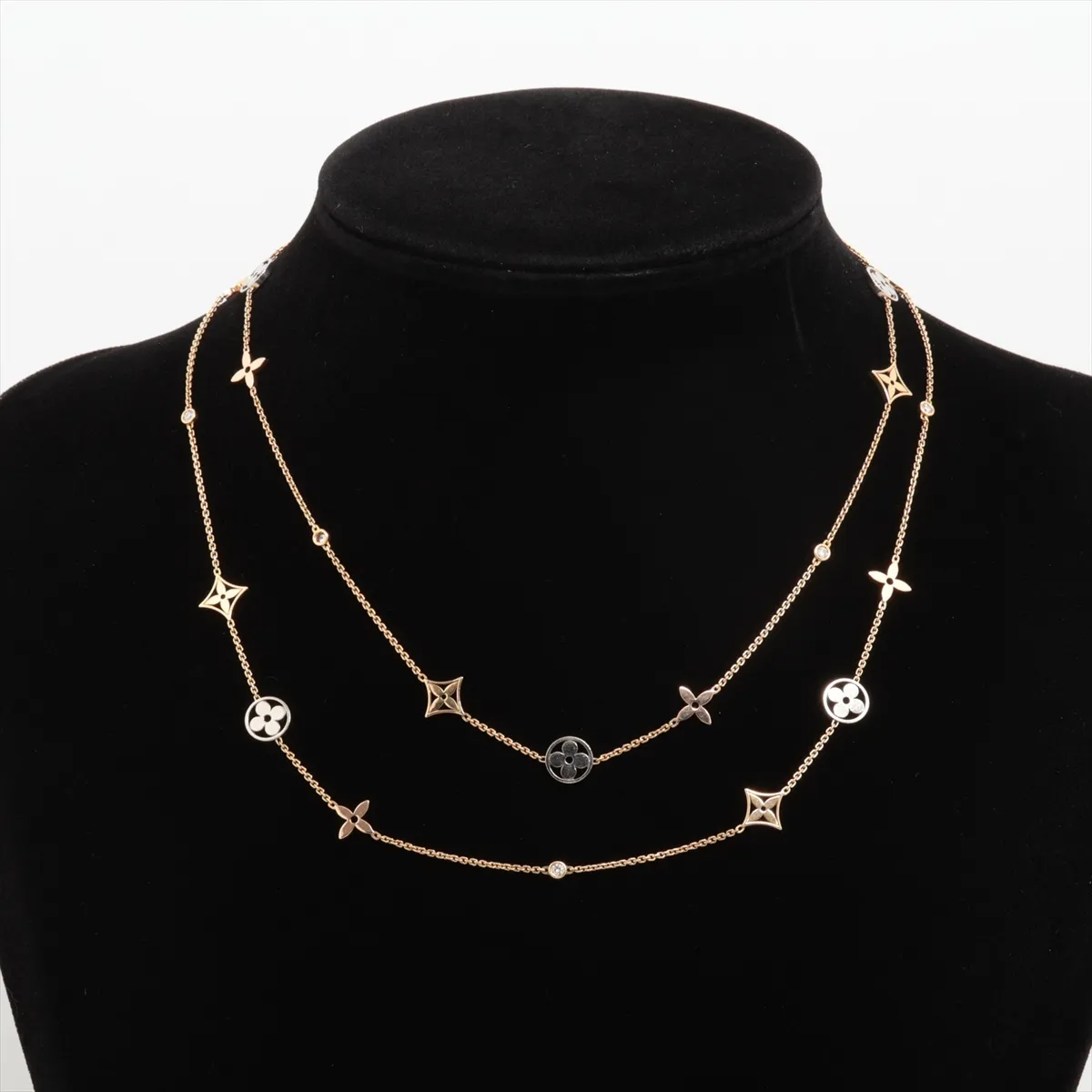 Collier Monogram Idylle Diamond Necklace 750 (Yellow Gold x Pink Gold x White Gold) 22.0g 410822 — view 6
