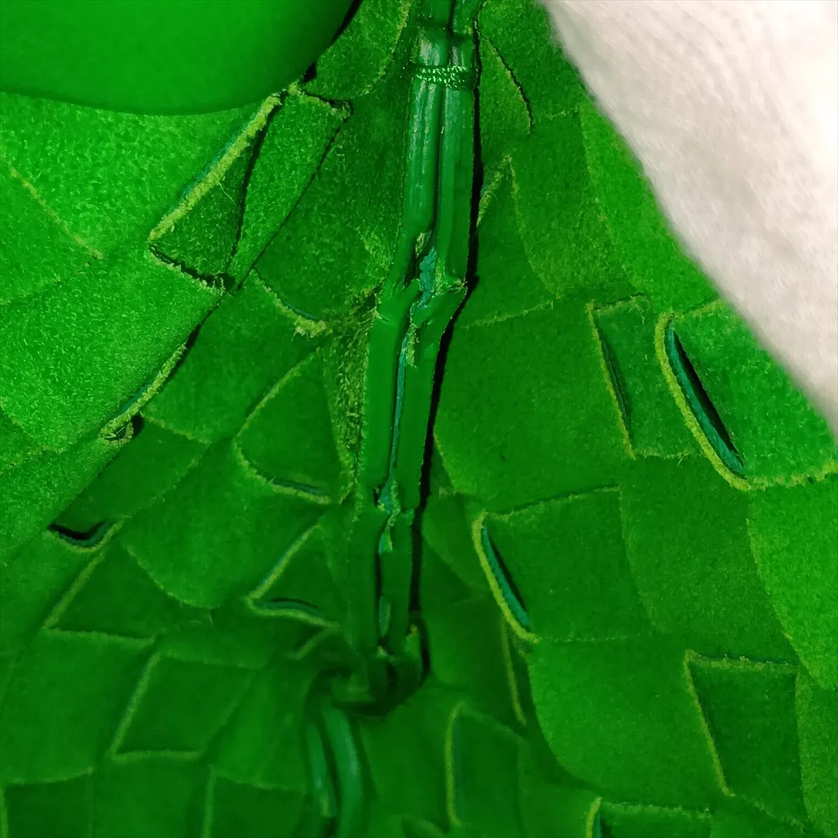 Intrecciato Leather Shoulder Bag, Green — view 10