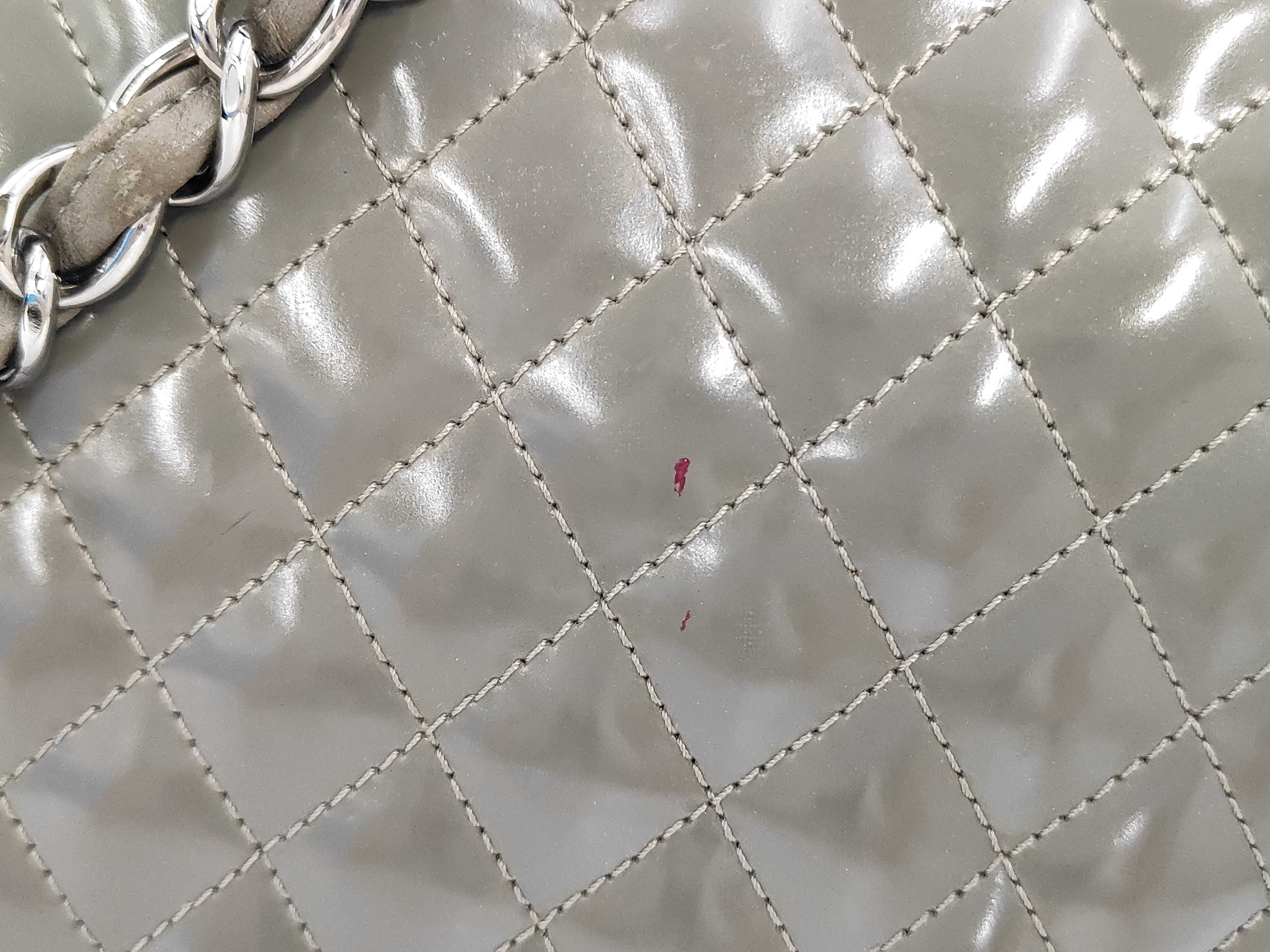 Logo Quilted 2-Way Chain Bag Shoulder Bag Leather Gray 2245056 Shoulder Bag — view 4