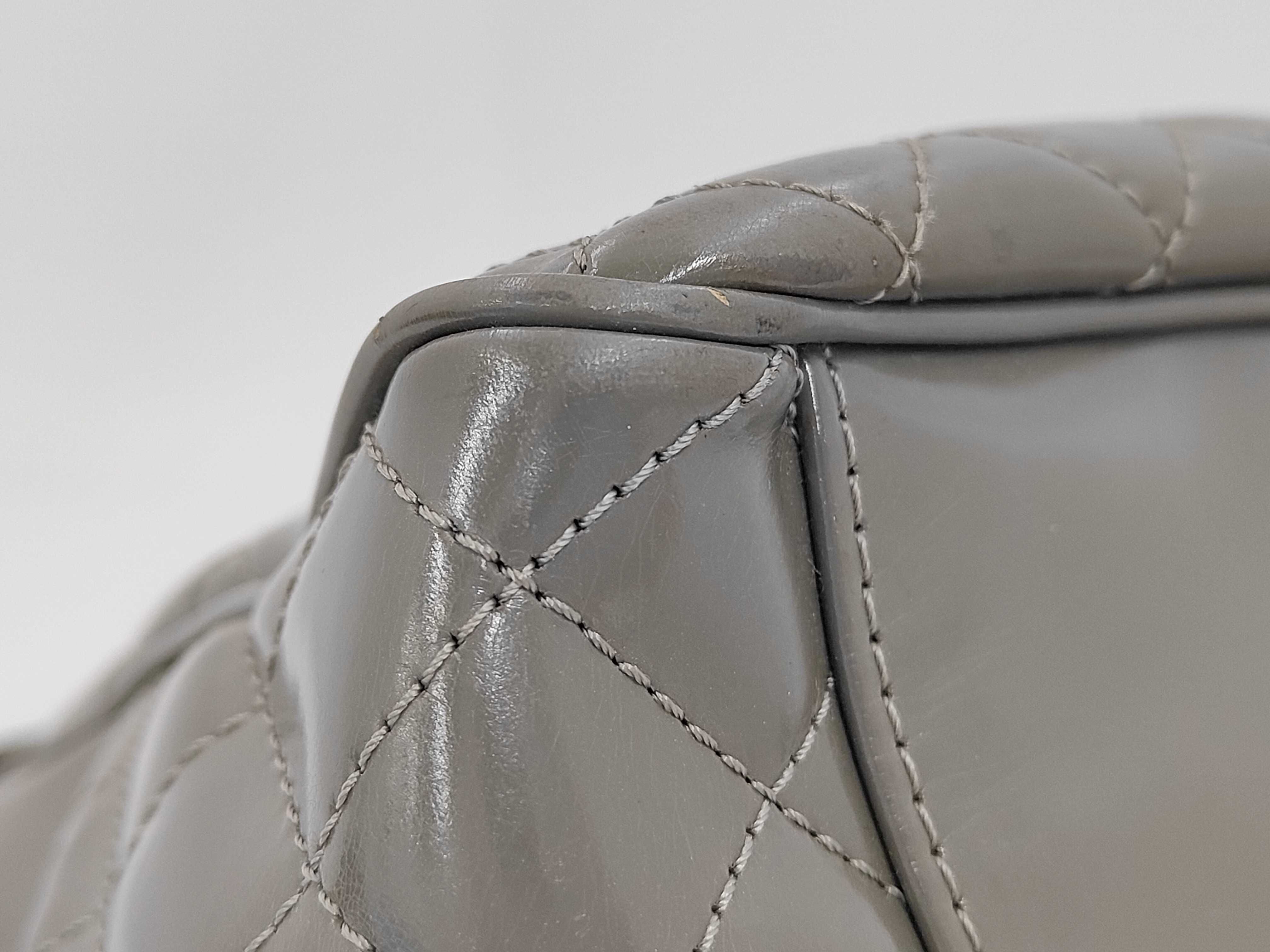 Logo Quilted 2-Way Chain Bag Shoulder Bag Leather Gray 2245056 Shoulder Bag — view 7