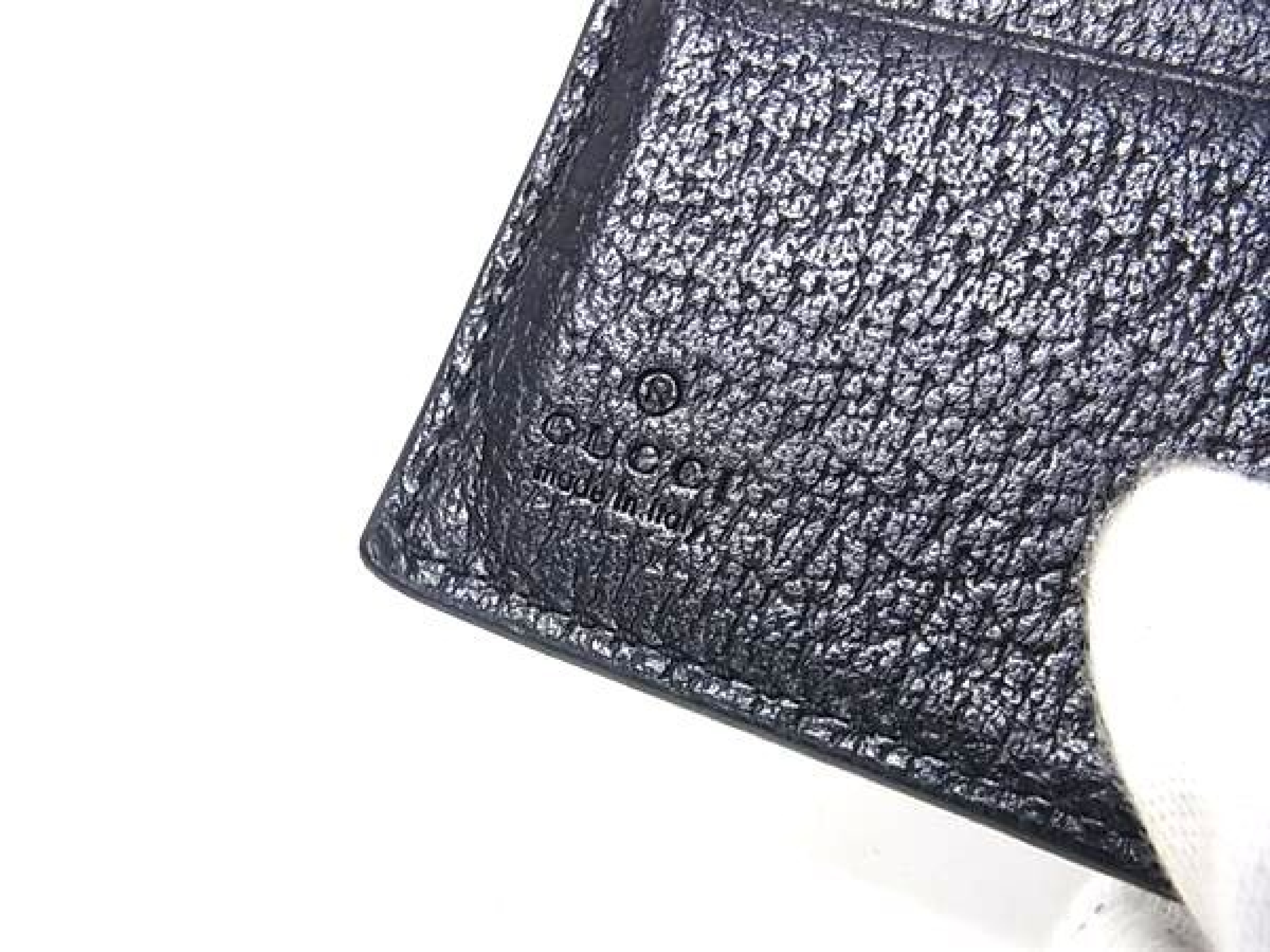 495053 Bee & Star Leather Bi-fold Wallet, Coin Purse, Bill Compartment, Card Slots, Black/Gold Tone, FZ5222 — view 6